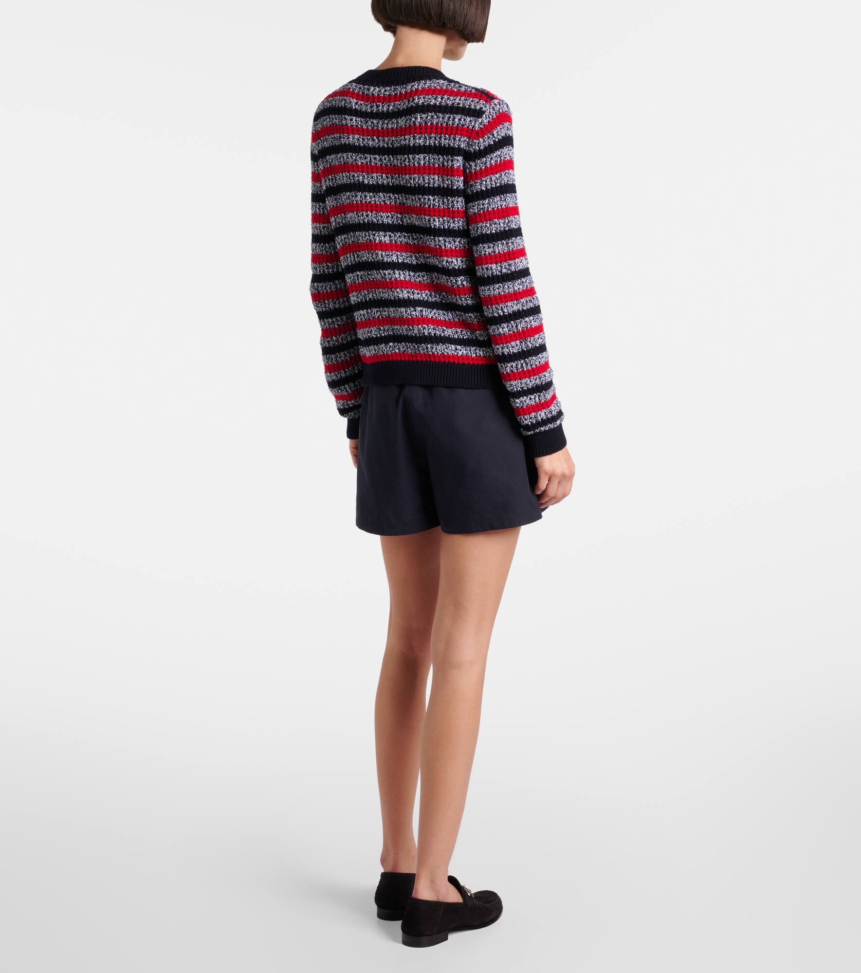 Striped cotton-blend cardigan - 3