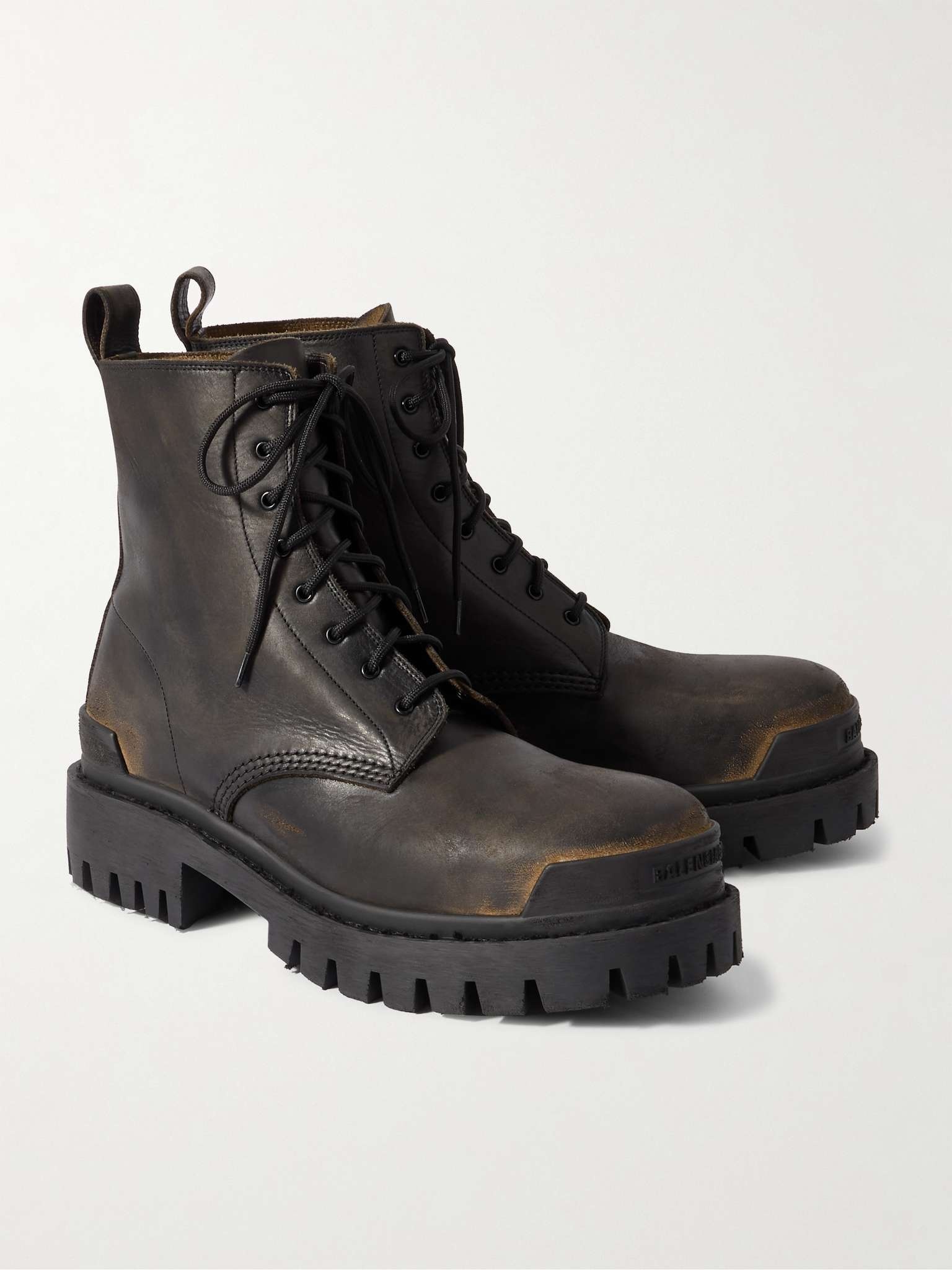 Strike Distressed Leather Boots - 4