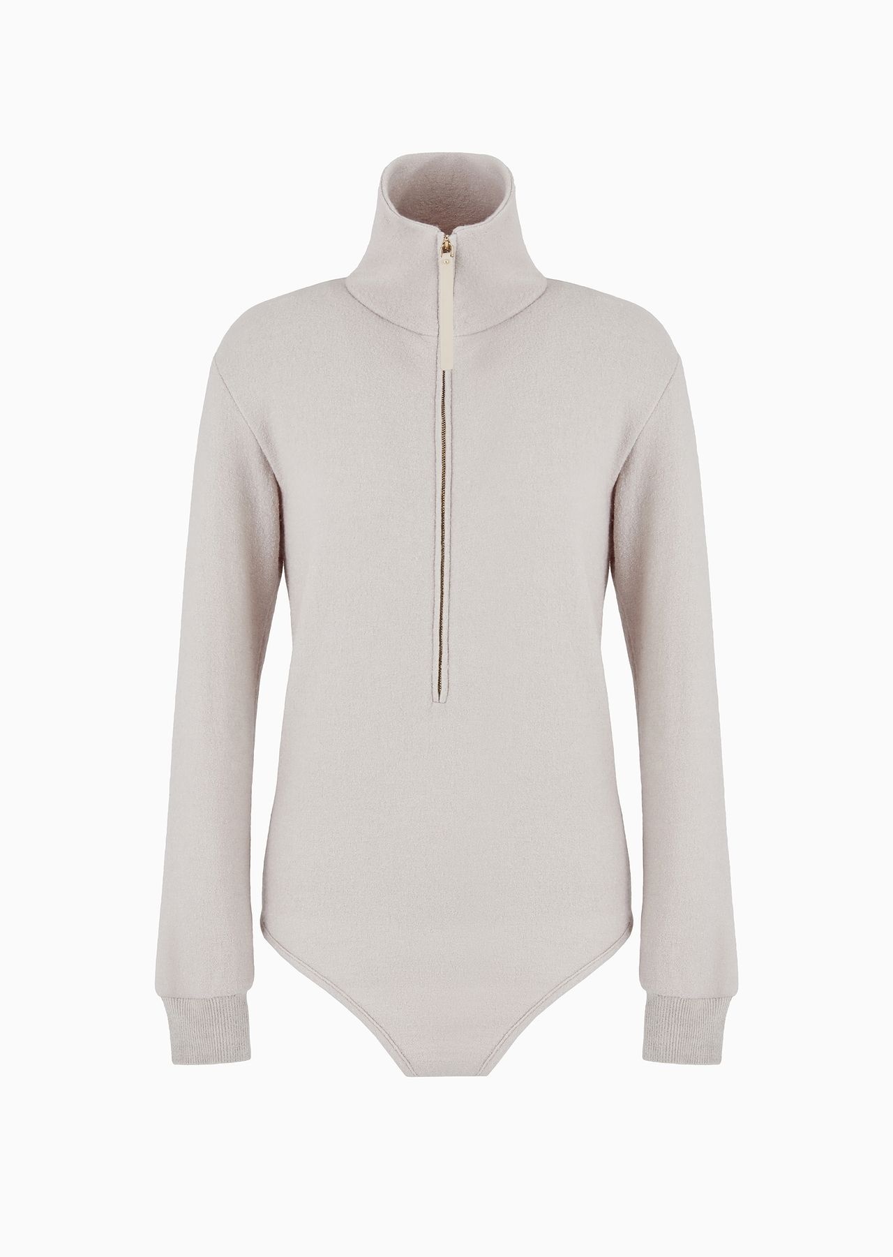 Long-sleeved bodysuit in stretch cashmere and silk jersey - 1
