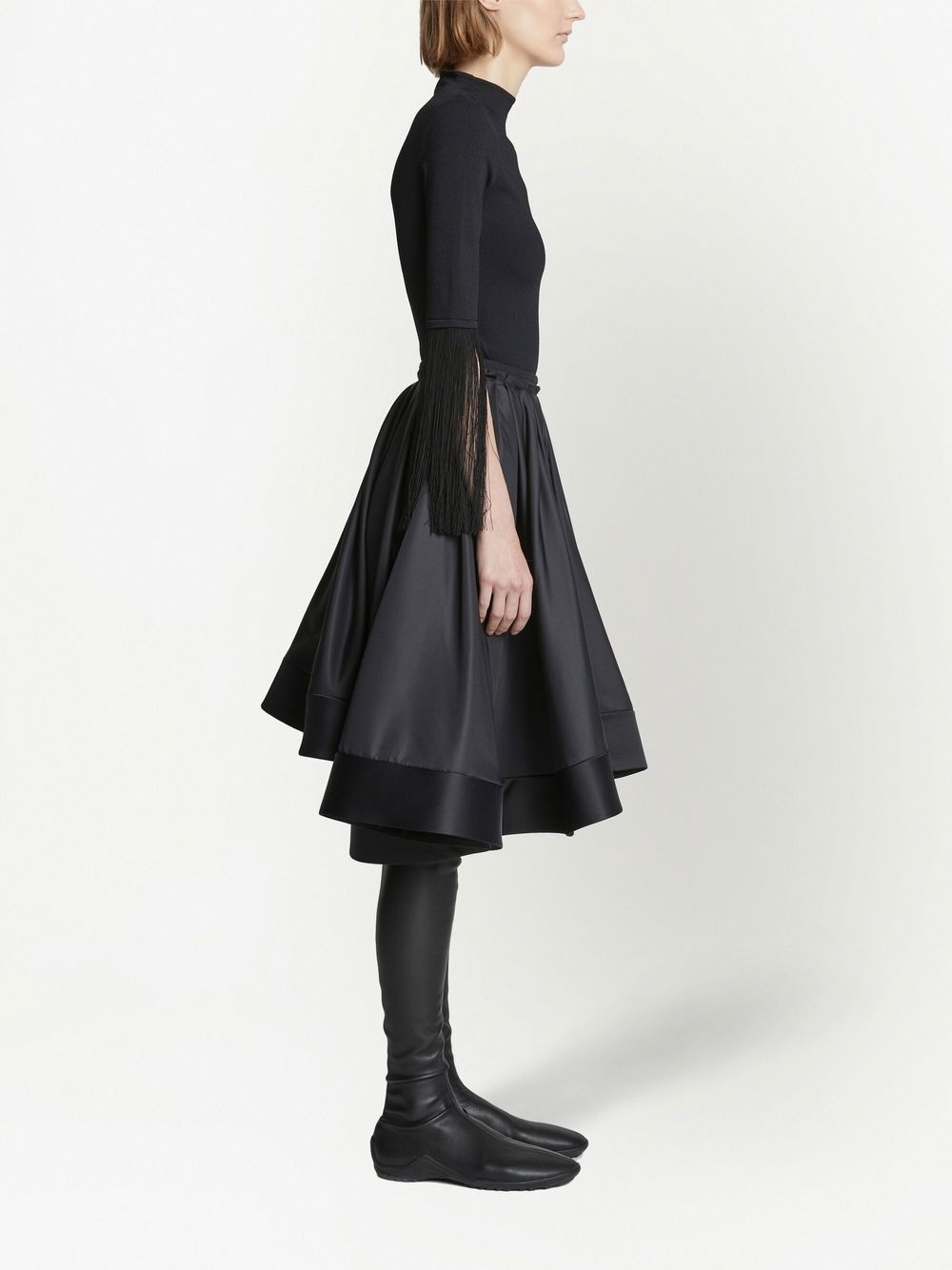 pleated full taffeta skirt - 3