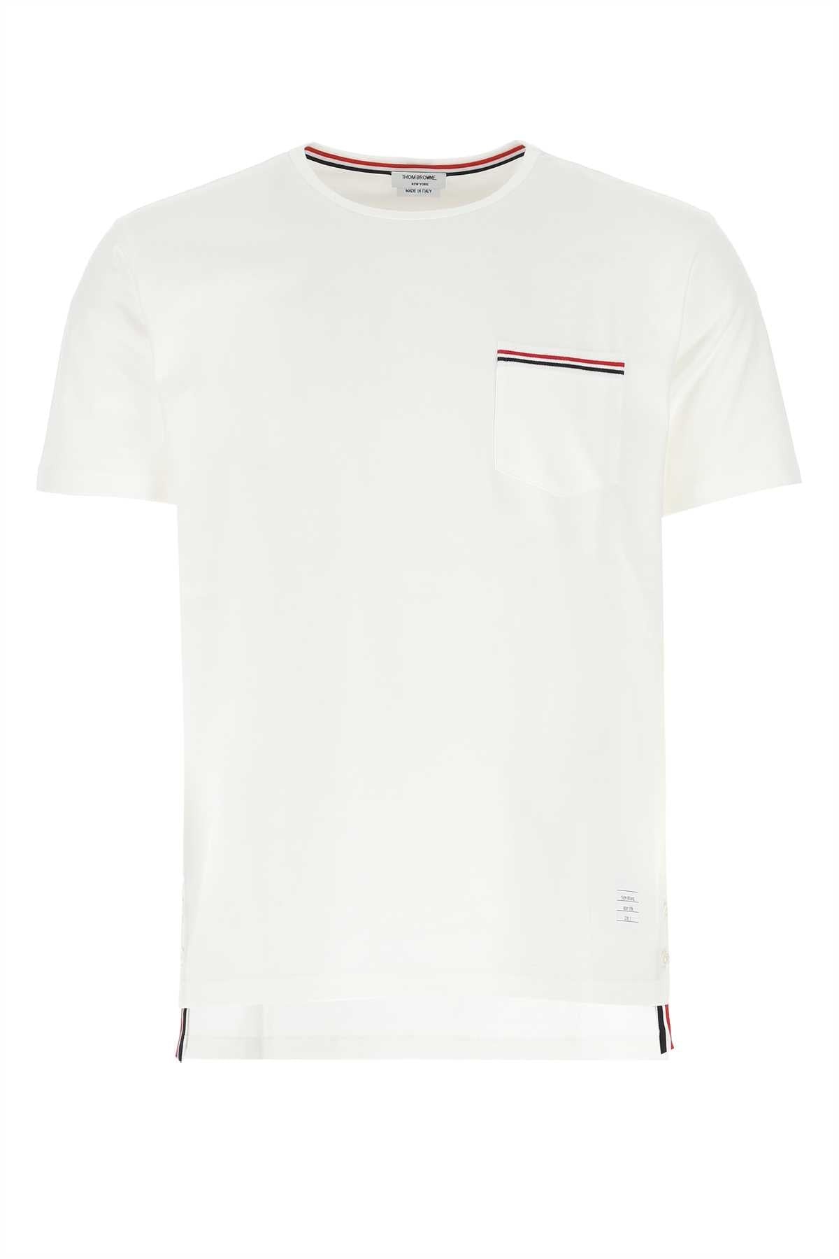 Tシャツ・カットソー Thom Browne Ss Rwb Pocket Tee In Medium Weight Jerse Thom Browne Thom Browne Men Ss Rwb Pocket Tee In Medium