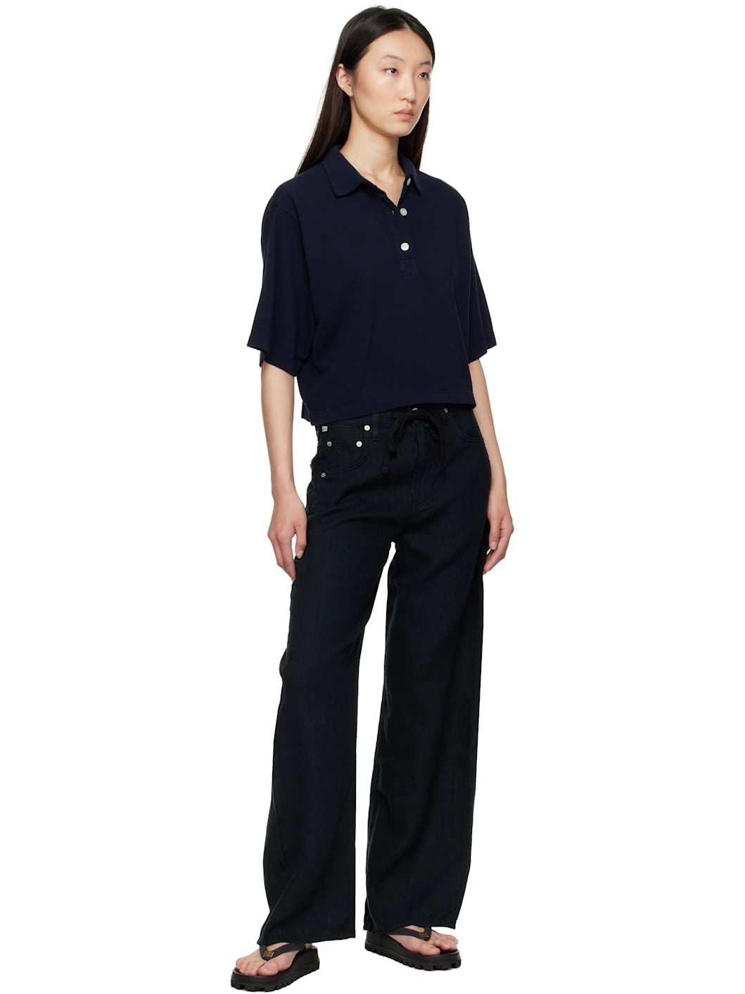 Black Brynn Linen Trousers - 4