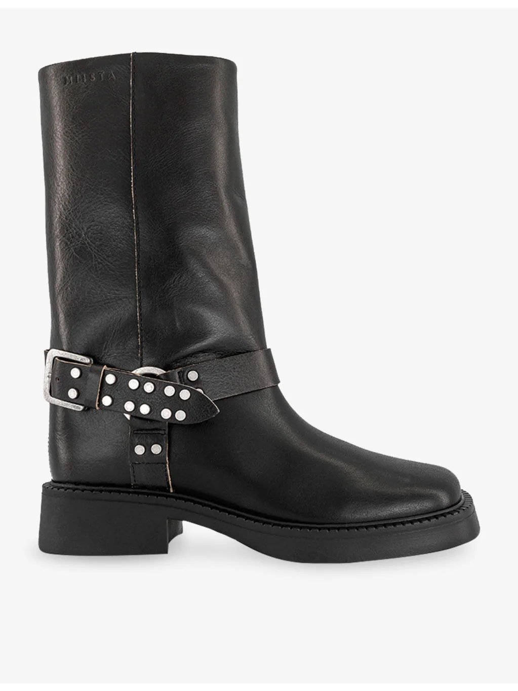 Maitea Leather Flat Ankle Boots - 1