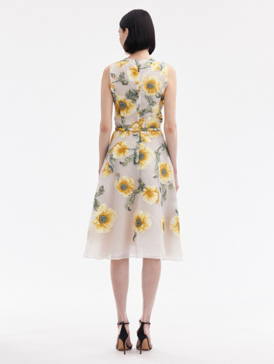 Oscar de la Renta DEGRADE POPPY FIL COUPE DRESS outlook