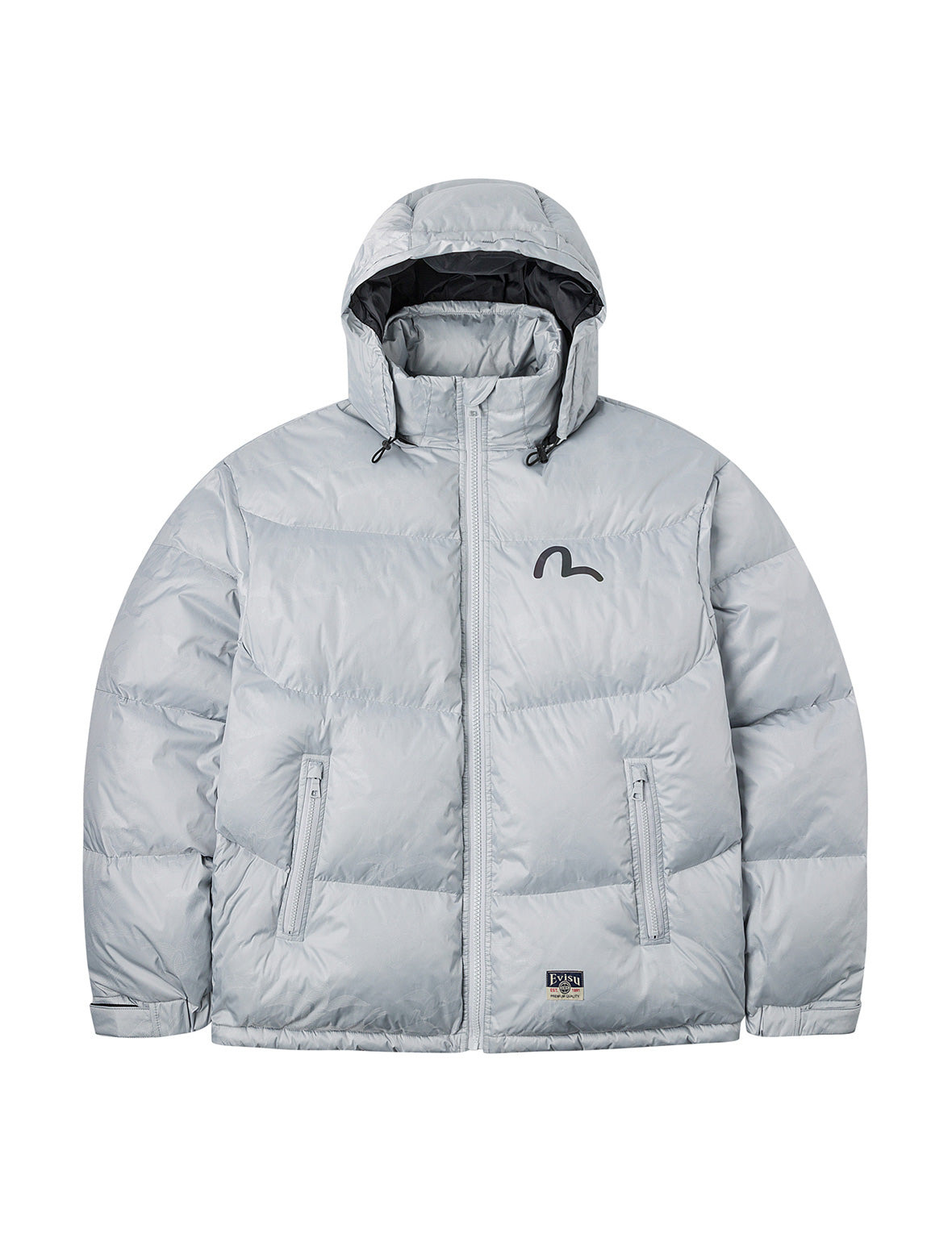 Allover Seagull Crane Jacquard Regular Fit Down Jacket - 16