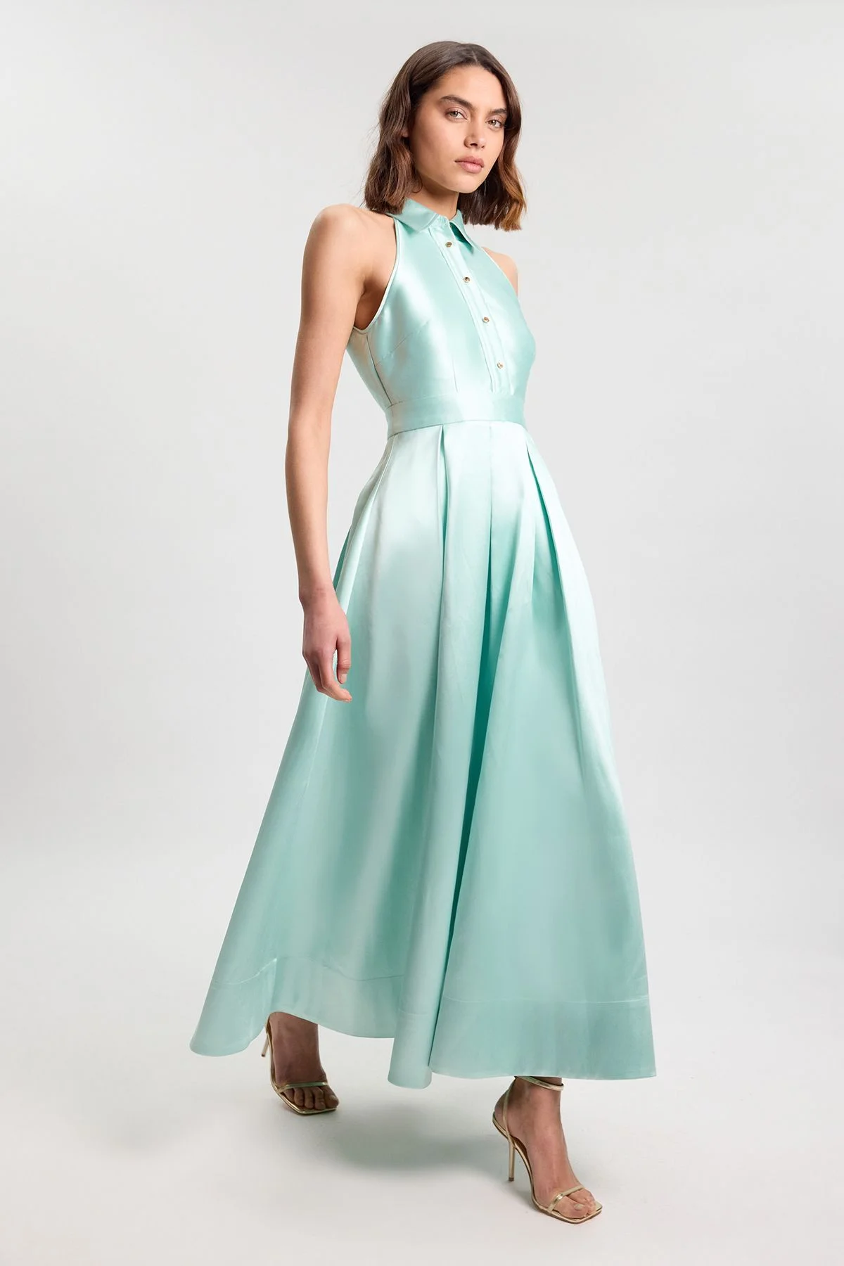 Forever Twill Collared Maxi Dress - 1