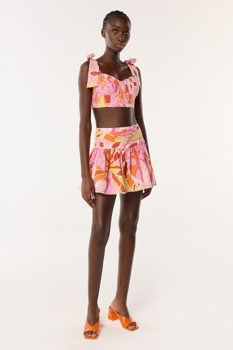 Mini Skirt Colleen - Pink Macro Lilium 1