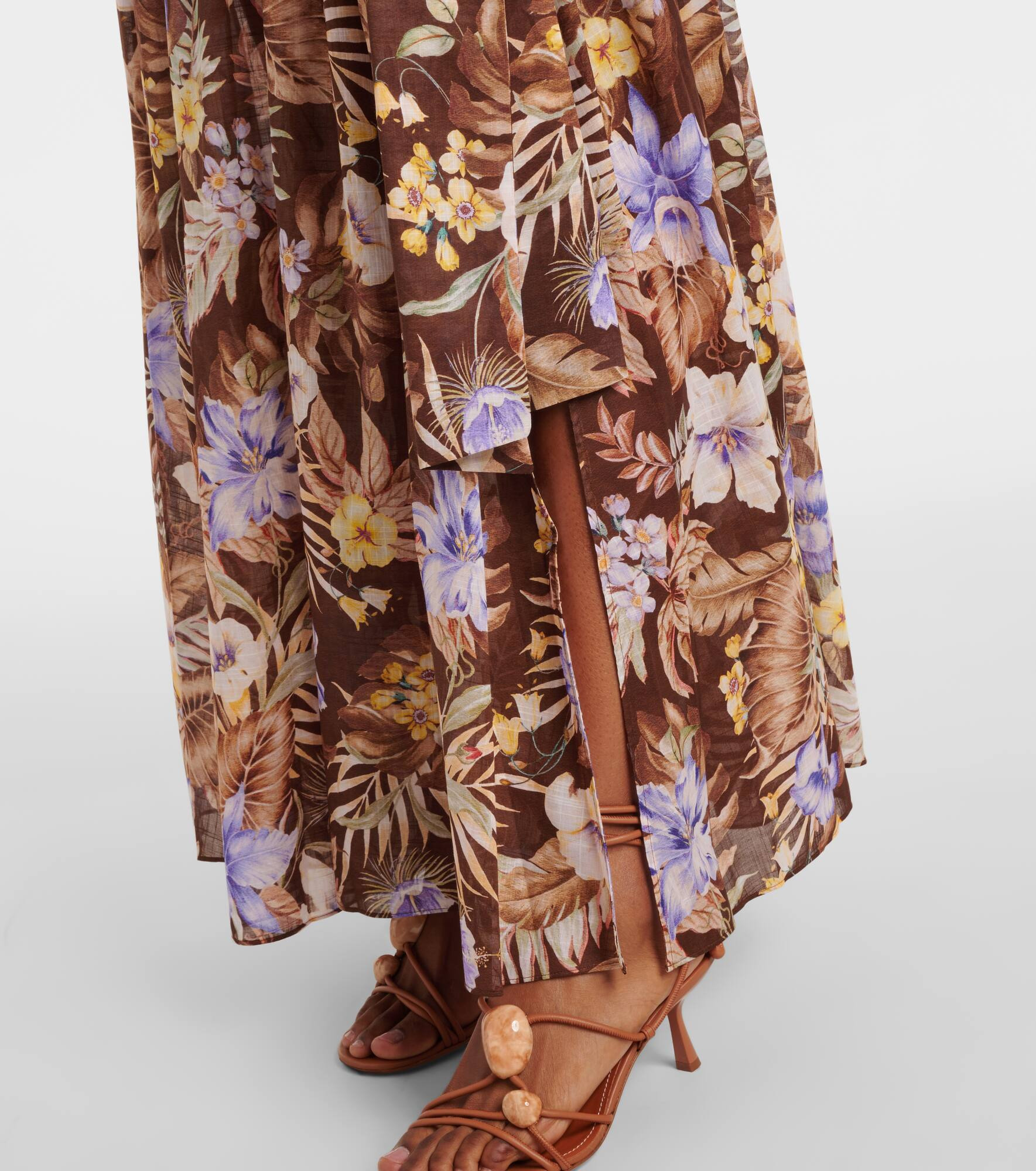 Coco floral cotton maxi skirt - 5