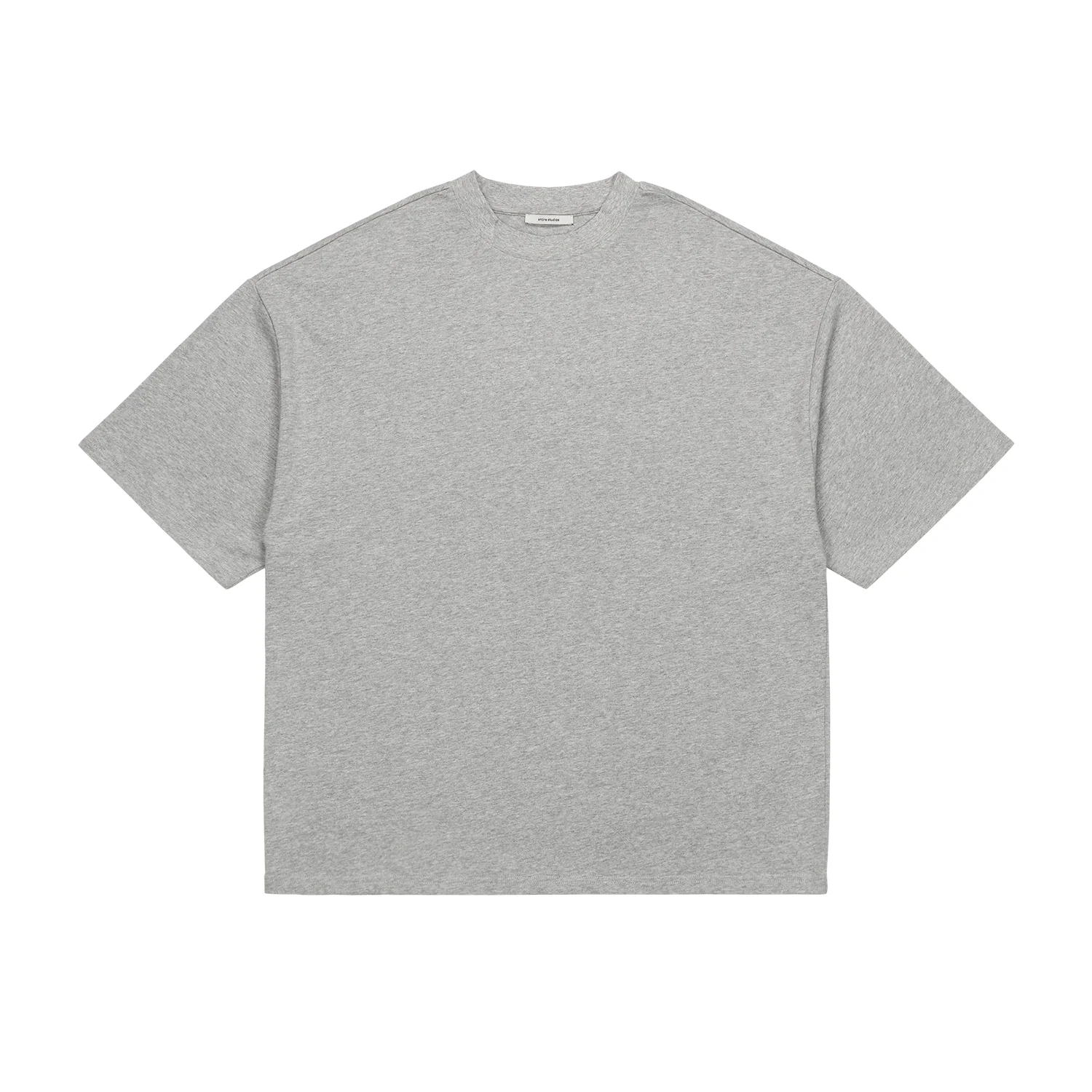 HEAVY BOXY TEE GREY MARLE - 1