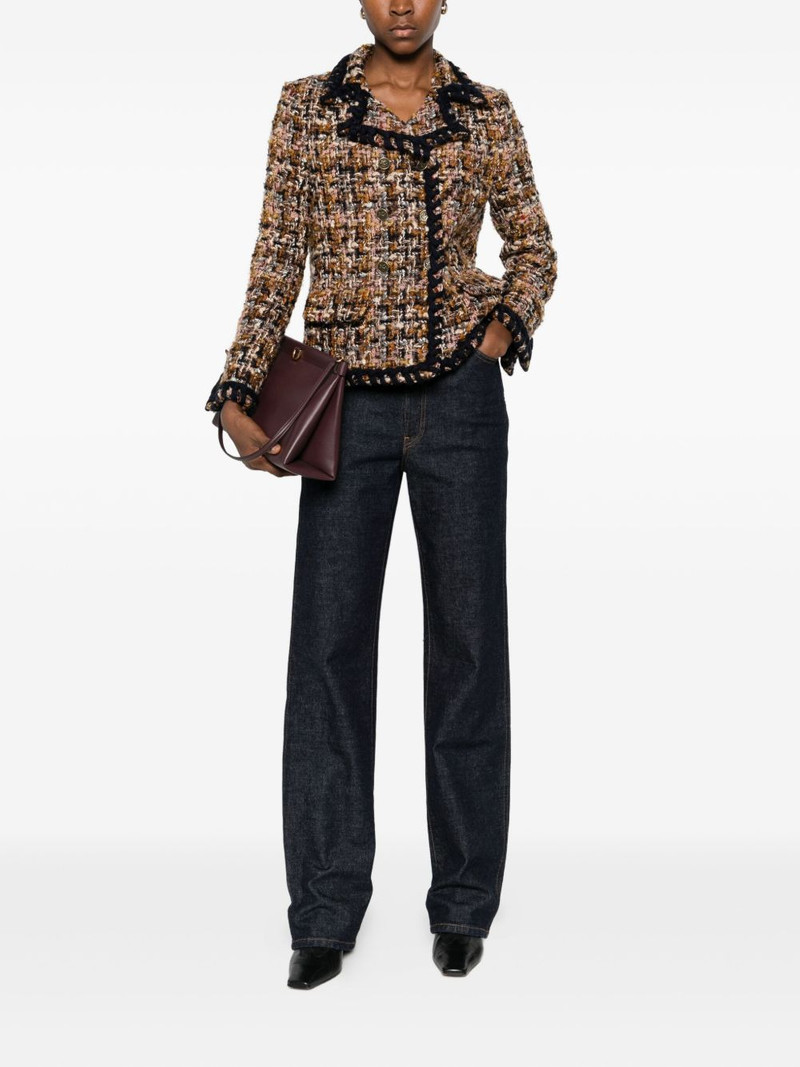 Etro double-breasted tweed jacket outlook