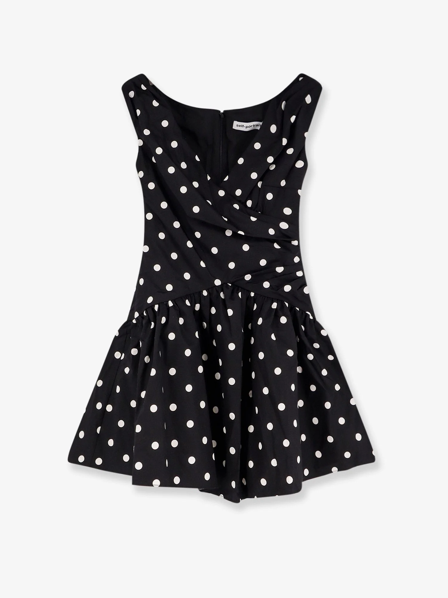 Self Portrait Polka-Dots Cotton Mini Dress - 1