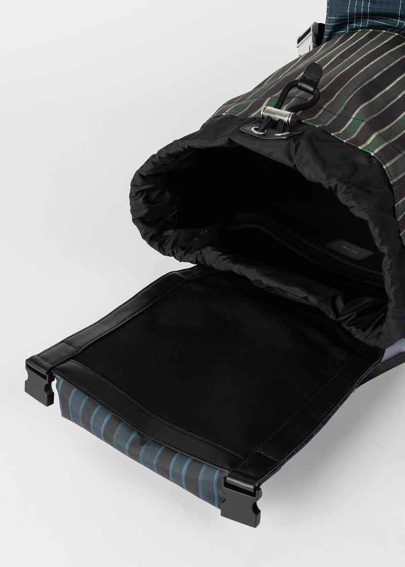 Paul Smith Multicolour Mixed Check and Stripe Backpack outlook