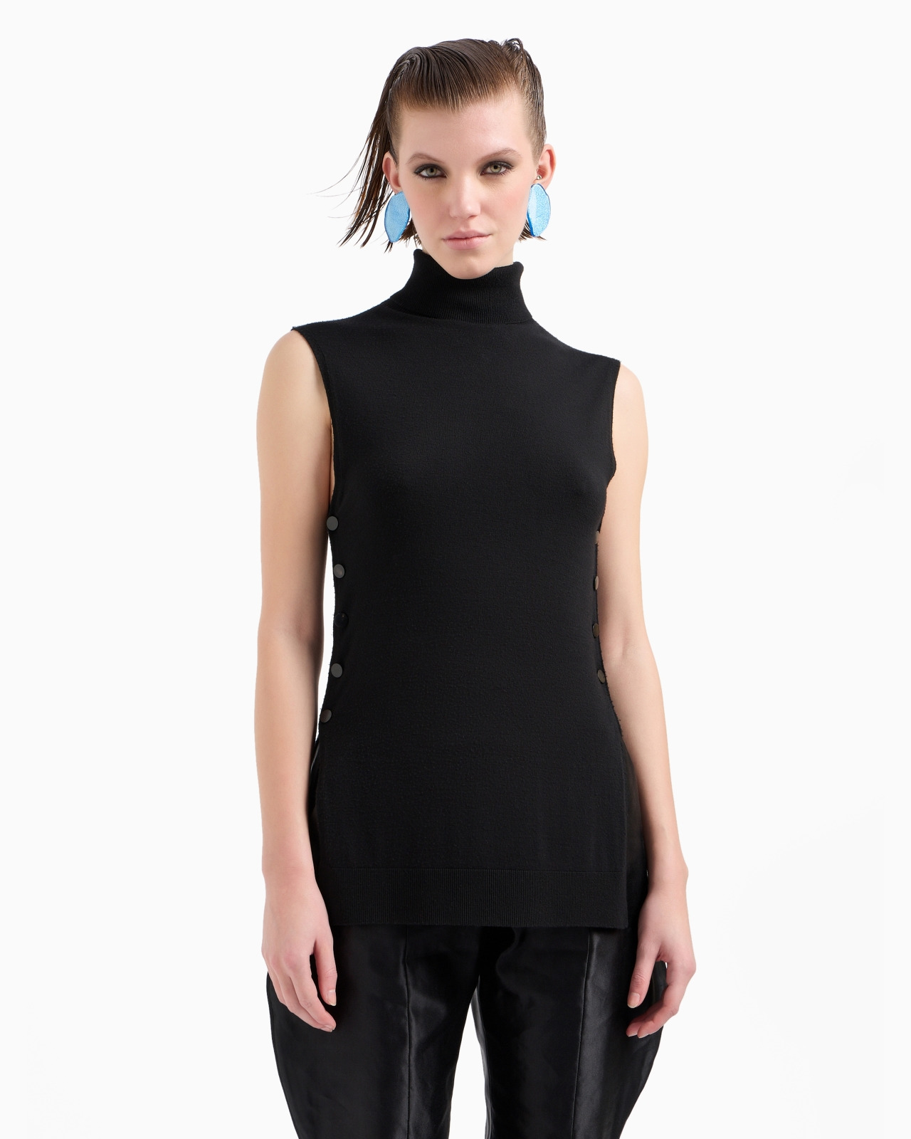 Virgin wool mock-neck top - 2