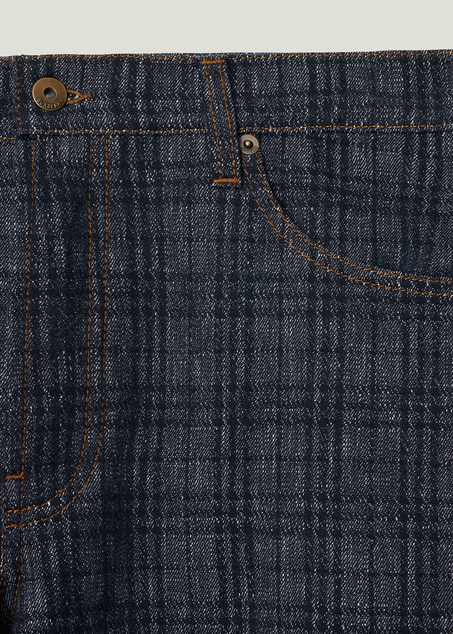 Men's Denim Check Five-Pocket Pants - 5