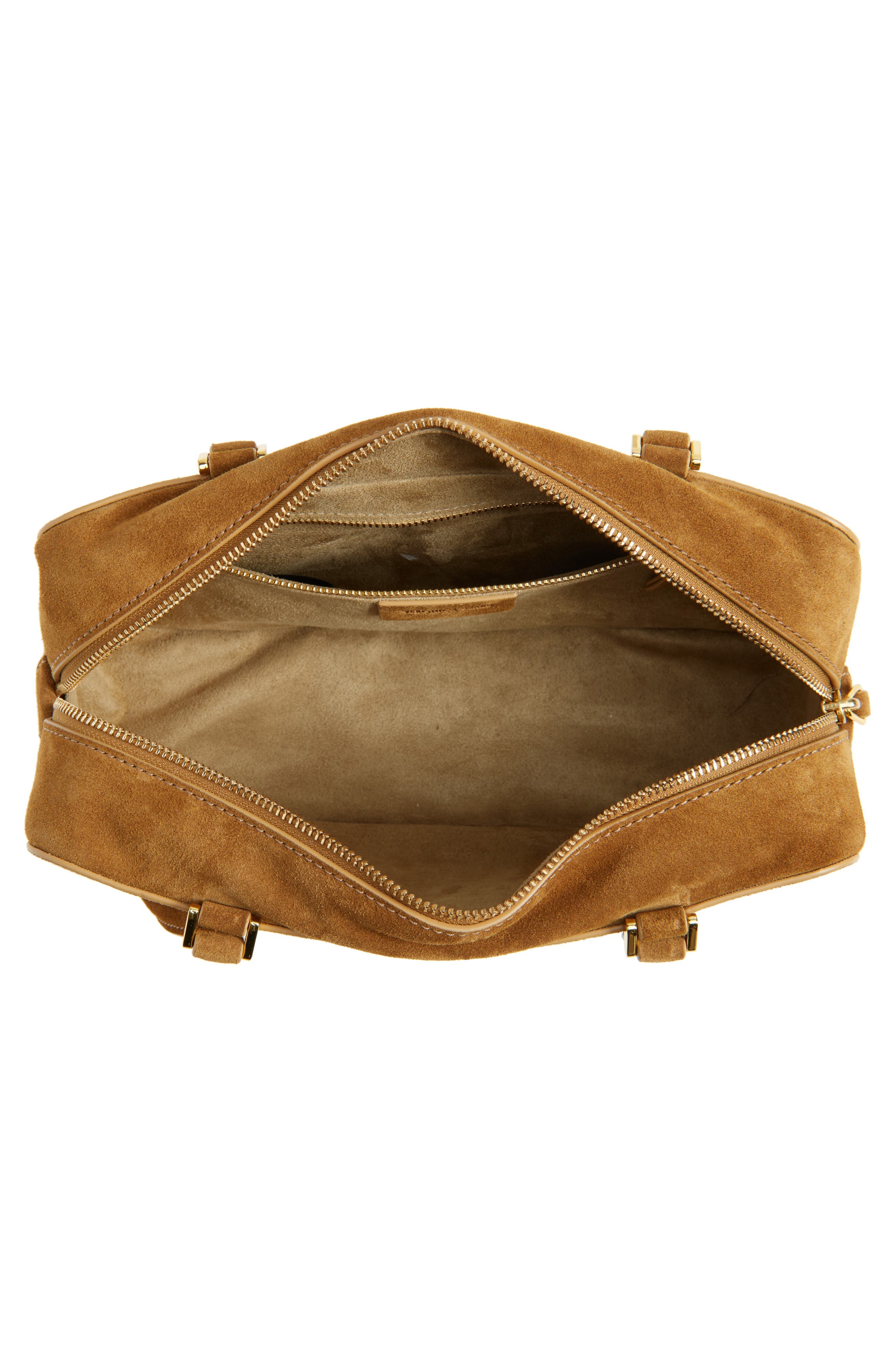 Veronica Beard Boxy Suede Shoulder Bag in Acorn at Nordstrom - 4
