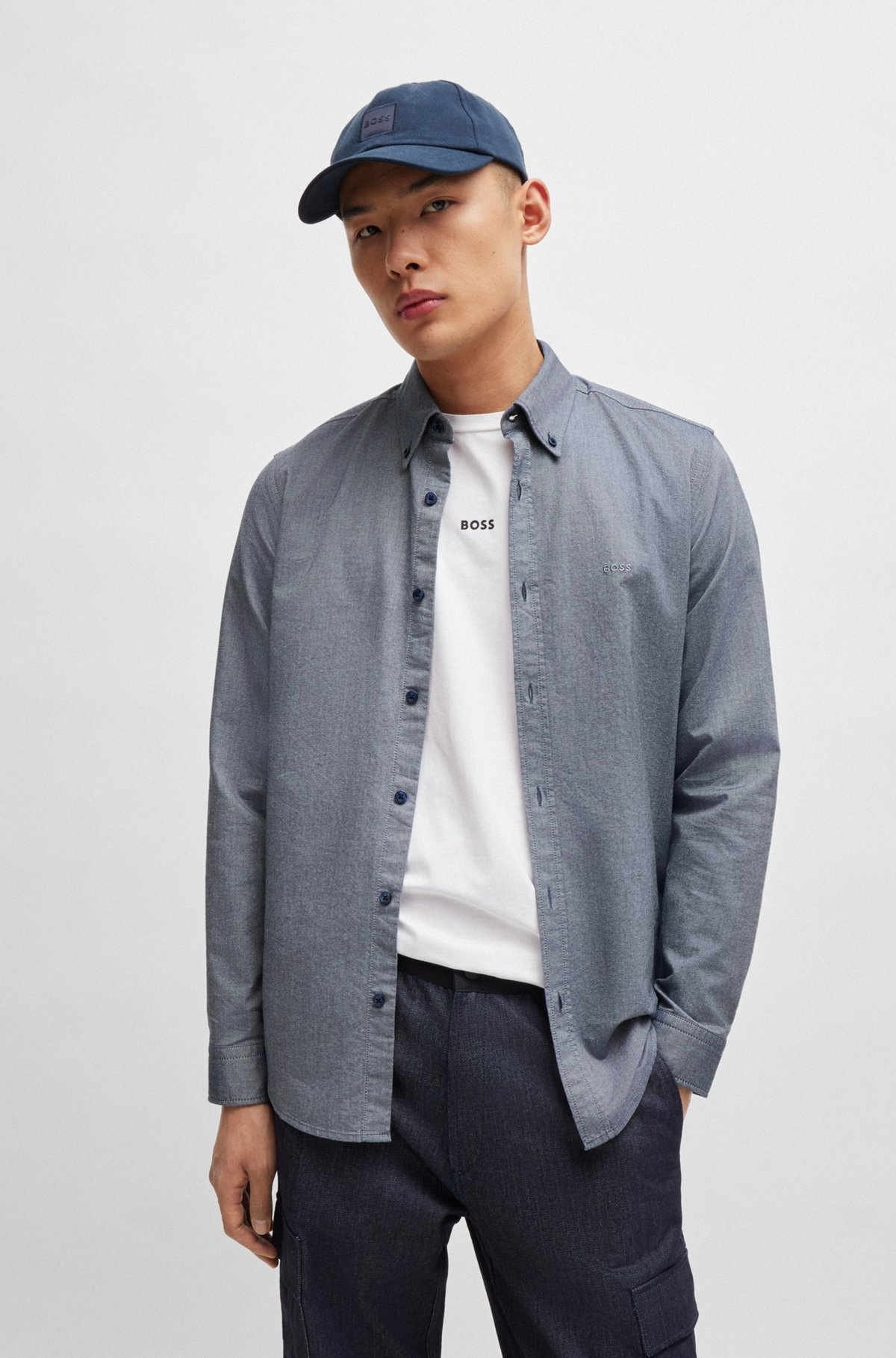 BUTTON-DOWN REGULAR-FIT SHIRT IN OXFORD COTTON - 2