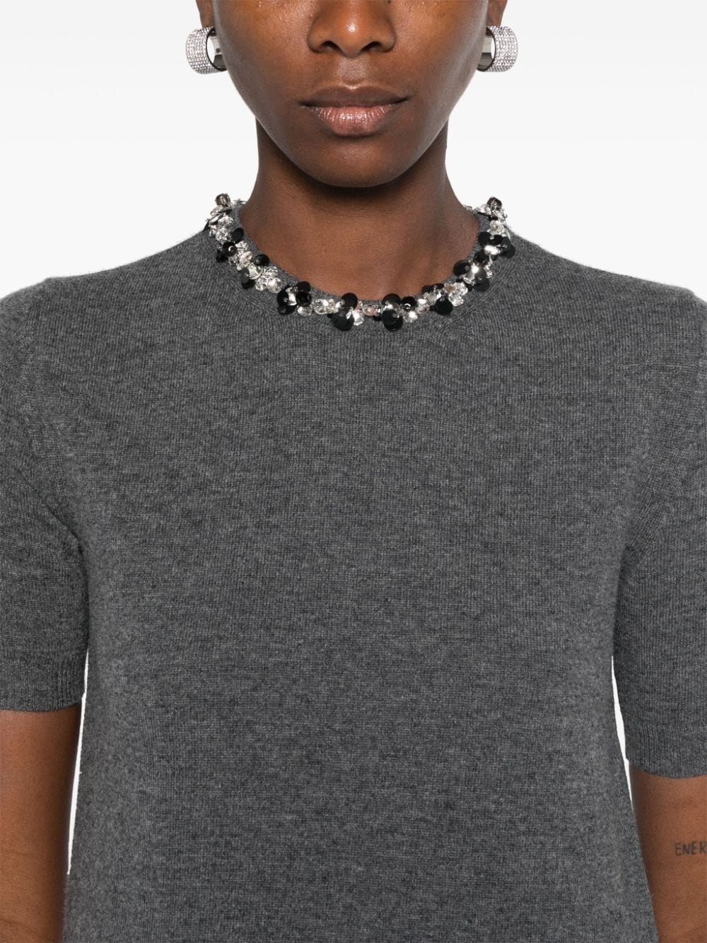 gem-embellished sweater - 5