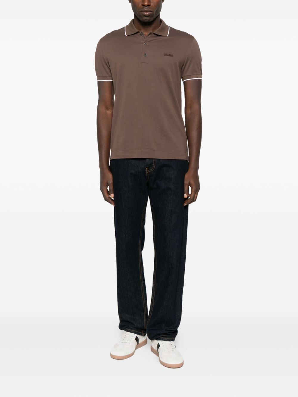 embroidered-logo polo shirt - 2