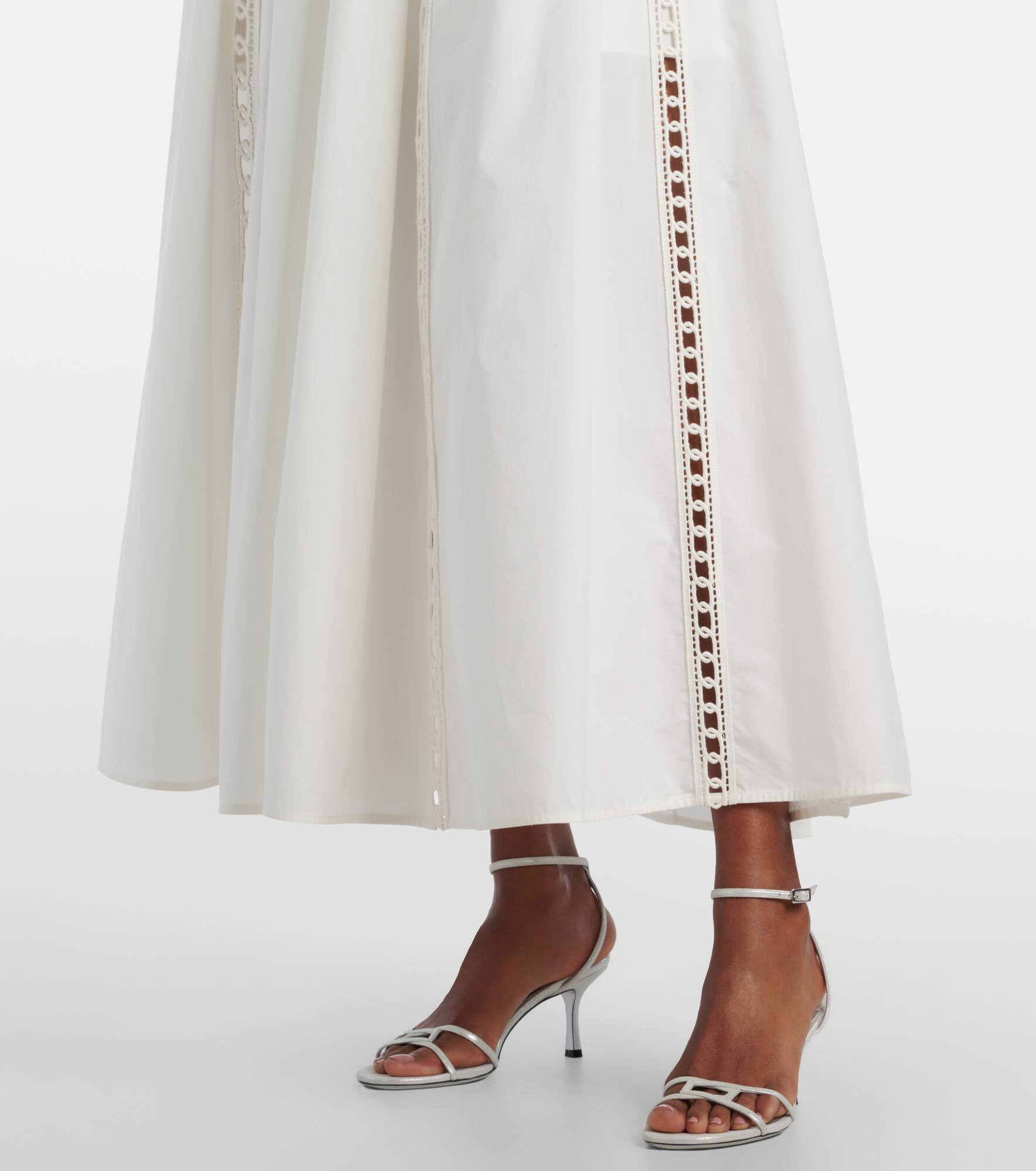 Embroidered cotton-blend midi dress - 6