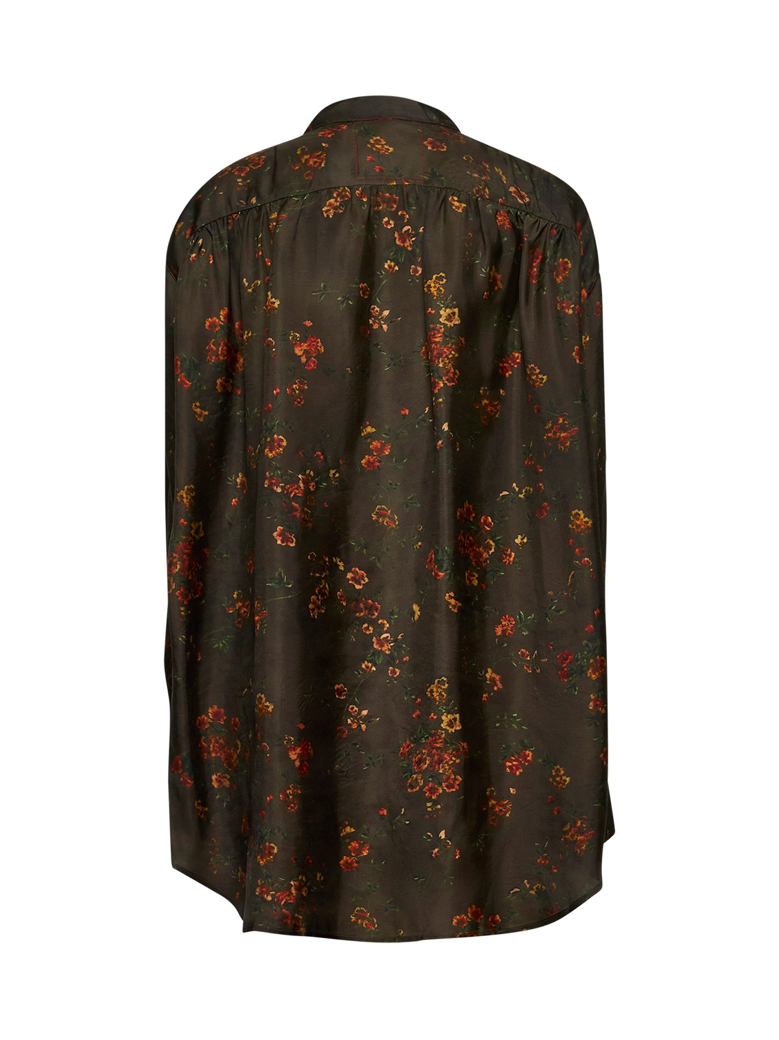 Brown twill Tyesha printed shirt - 2