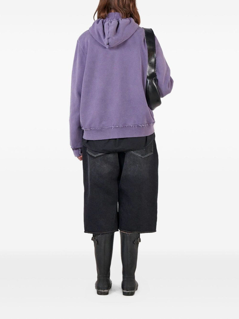 CAMIEL FORTGENS frayed zip hoodie outlook