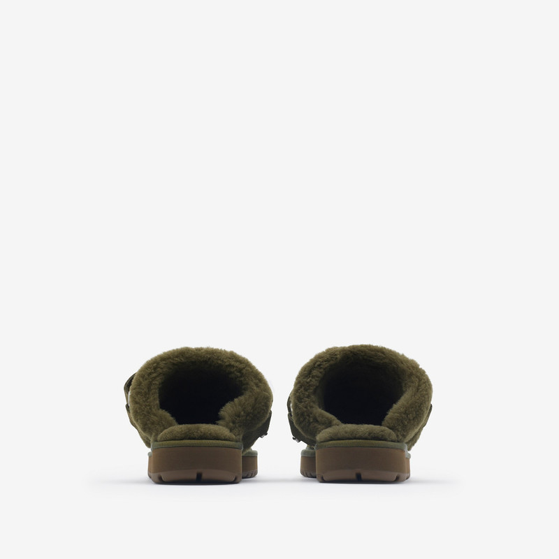 Suede and Shearling Chubby Mules 4