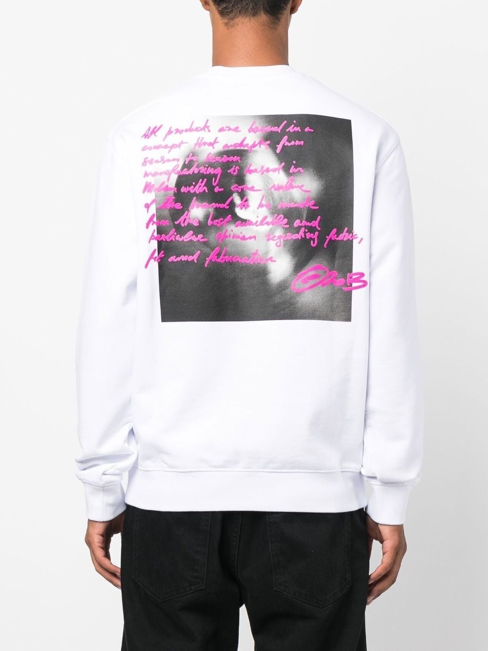 graphic-print crew neck sweatshirt - 4