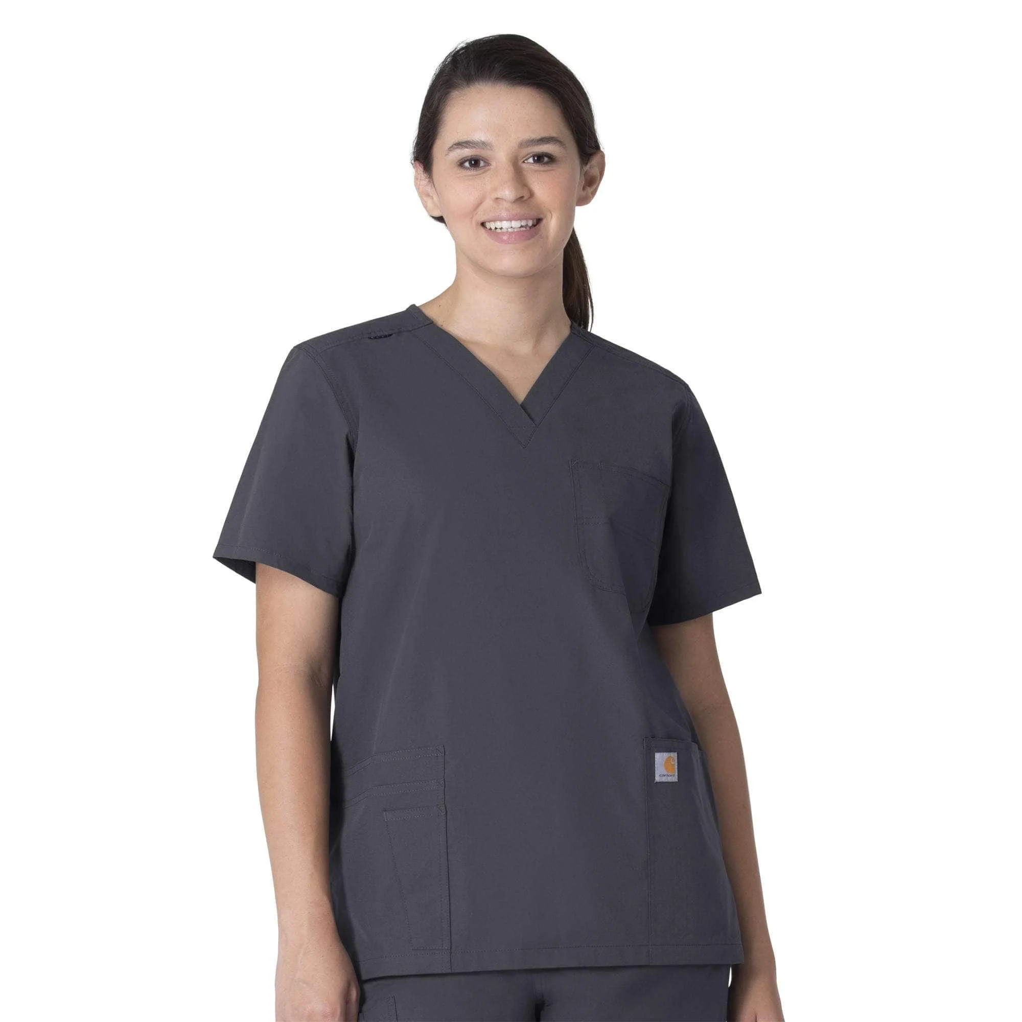 Unisex Force Essentials V-Neck 6-Pocket Scrub Top - 1