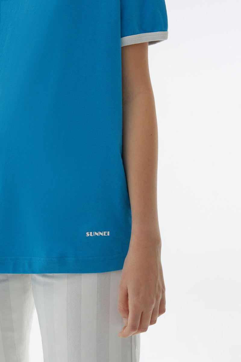 LIGHT BLUE T-SHIRT WITH WHITE PROFILES 5