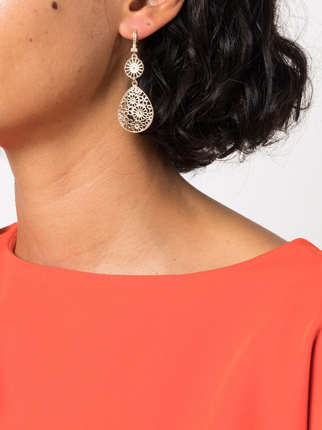DOUBLE DROP FILIGREE EARRINGS - 2