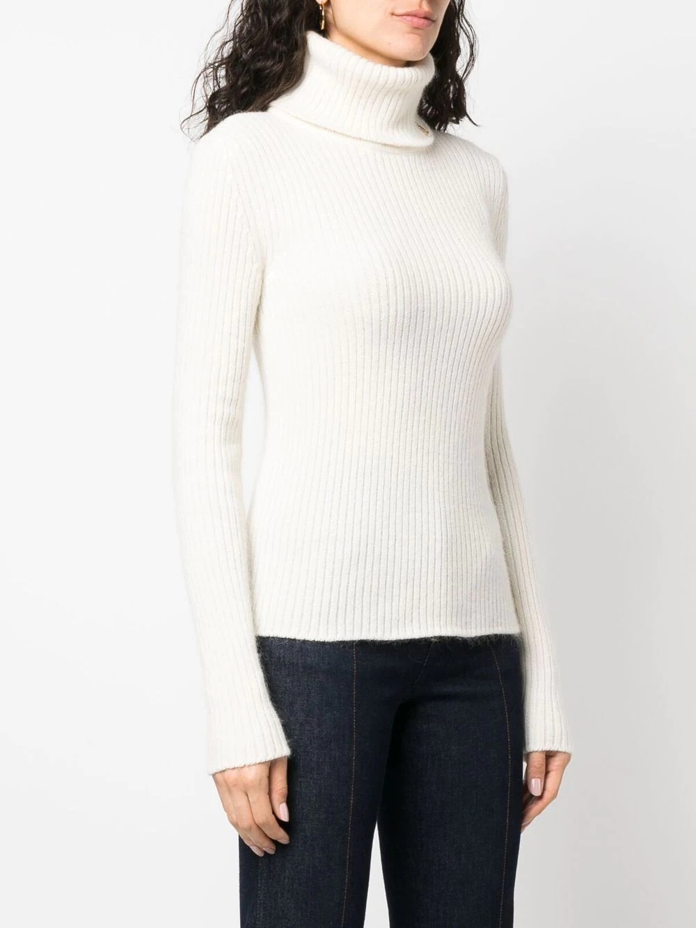 ribbed-knit roll-neck jumper - 3