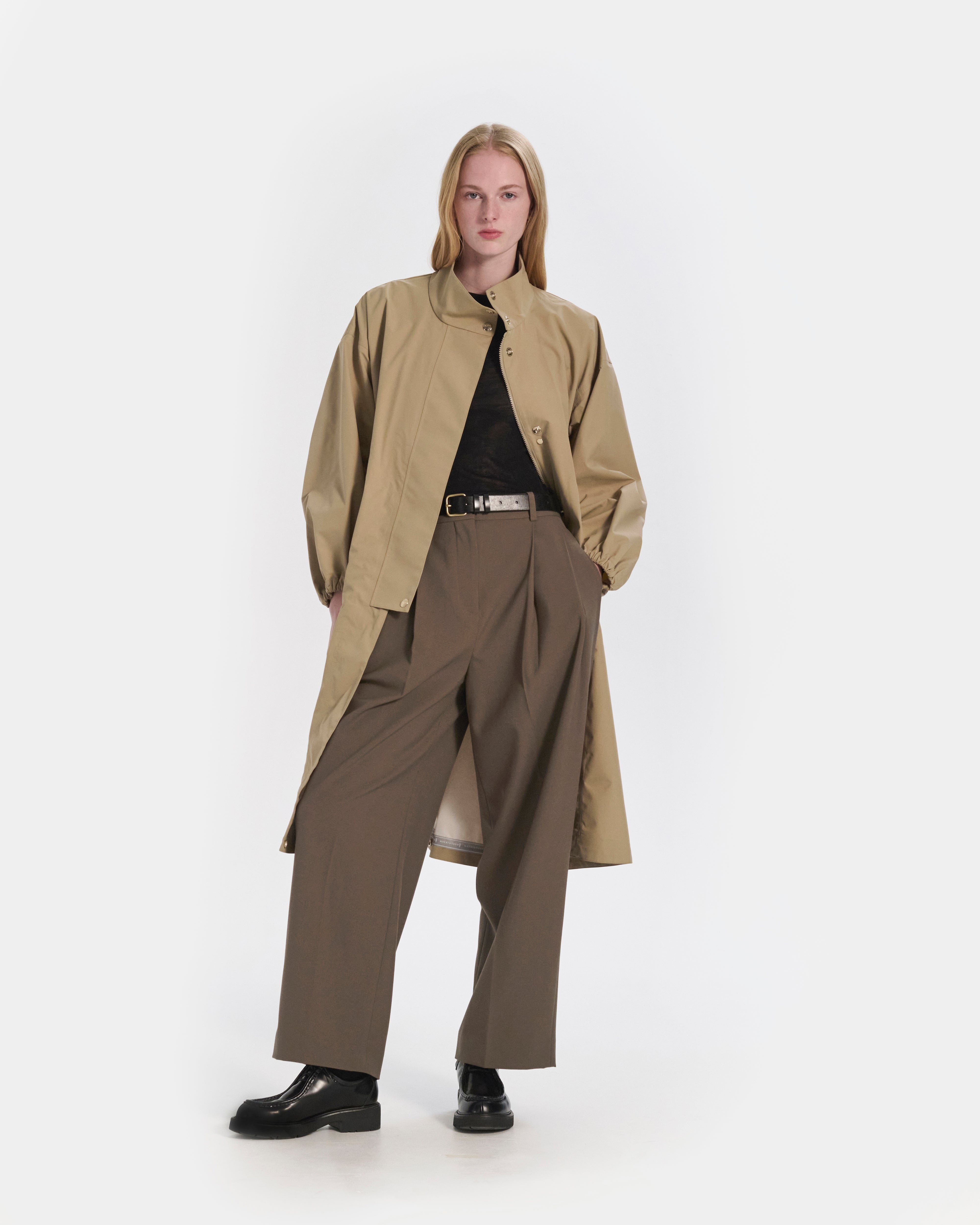 Skye Stand Collar Long Coat - 3