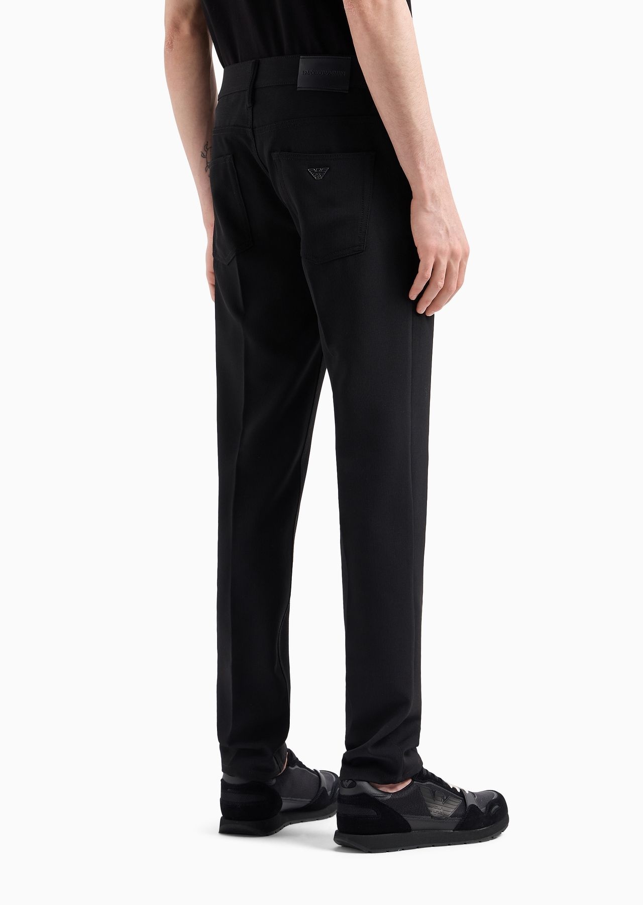 J05 Slim-fit five-pocket trousers in canneté fabric - 3