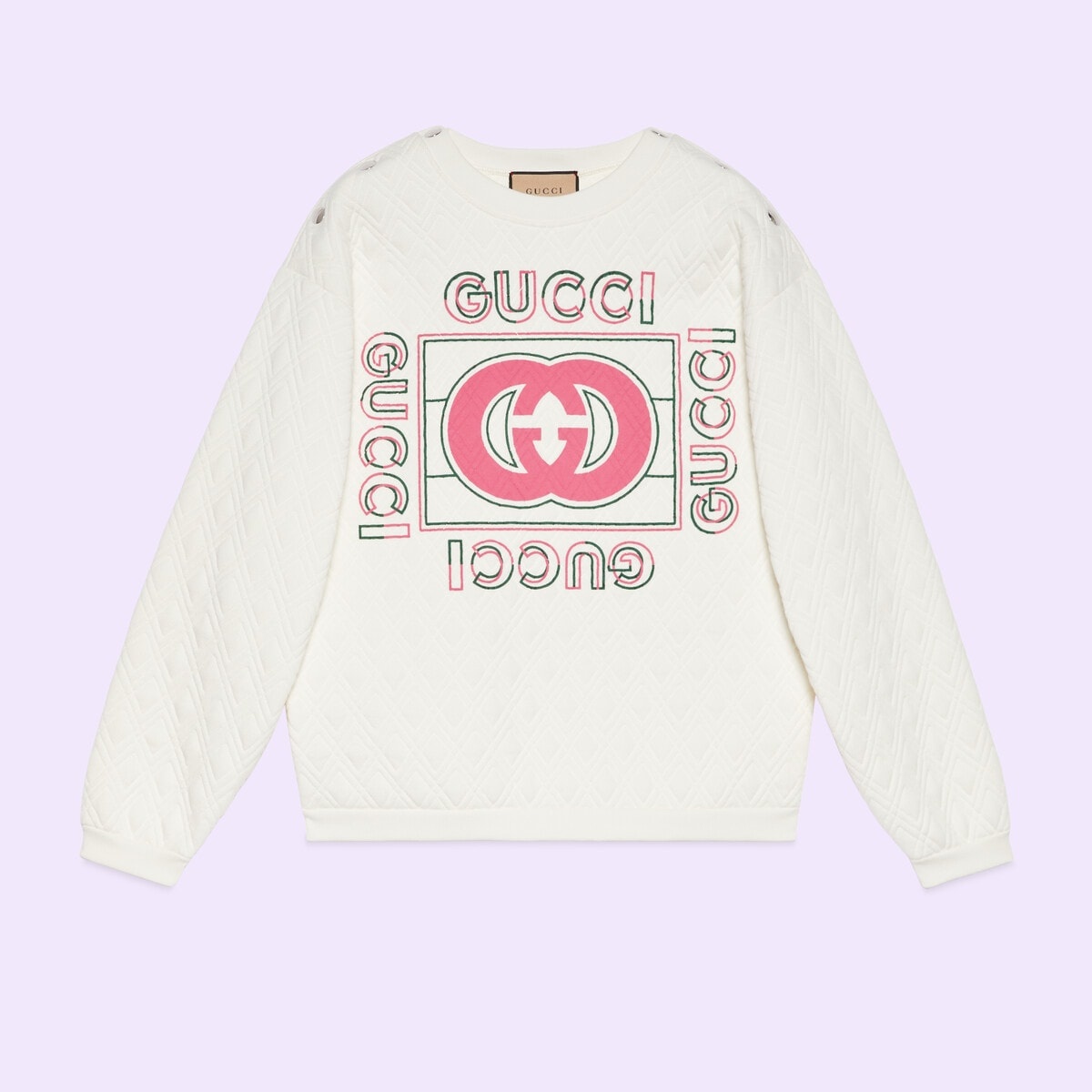 Gucci vintage logo quilted sweatshirt - 1