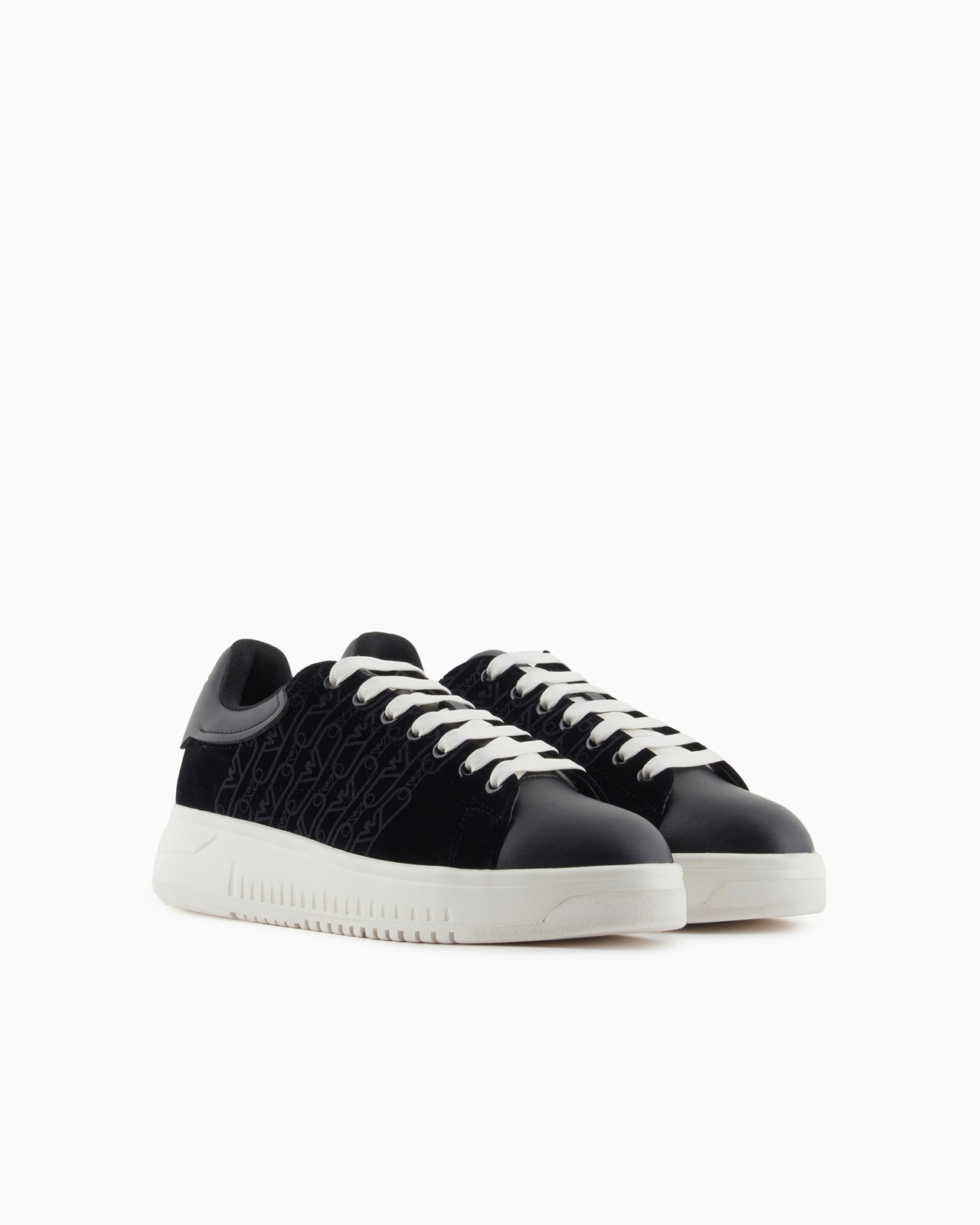 Monogram velvet sneakers - 2