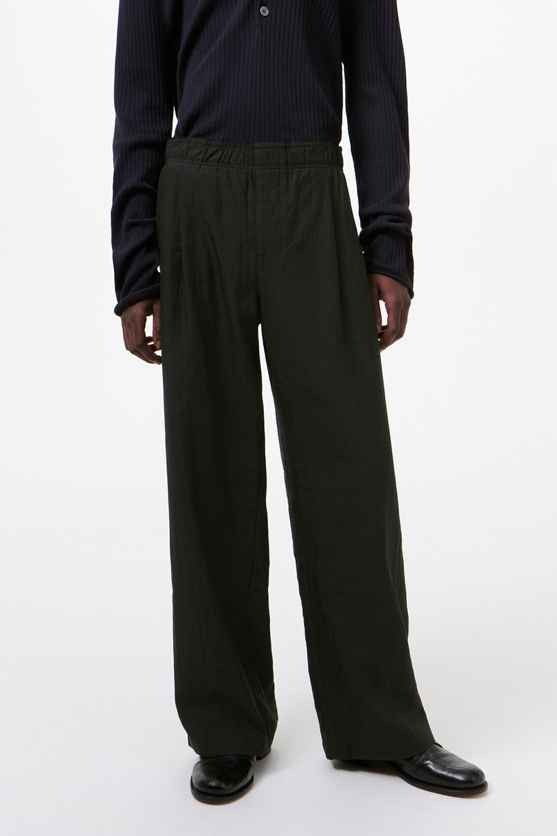 Leisure Trouser Soot Black Techflax 3