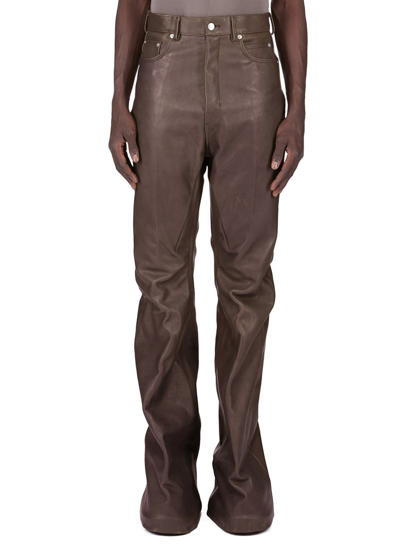 Gray Concordians Runway Bolans Leather Pants 1
