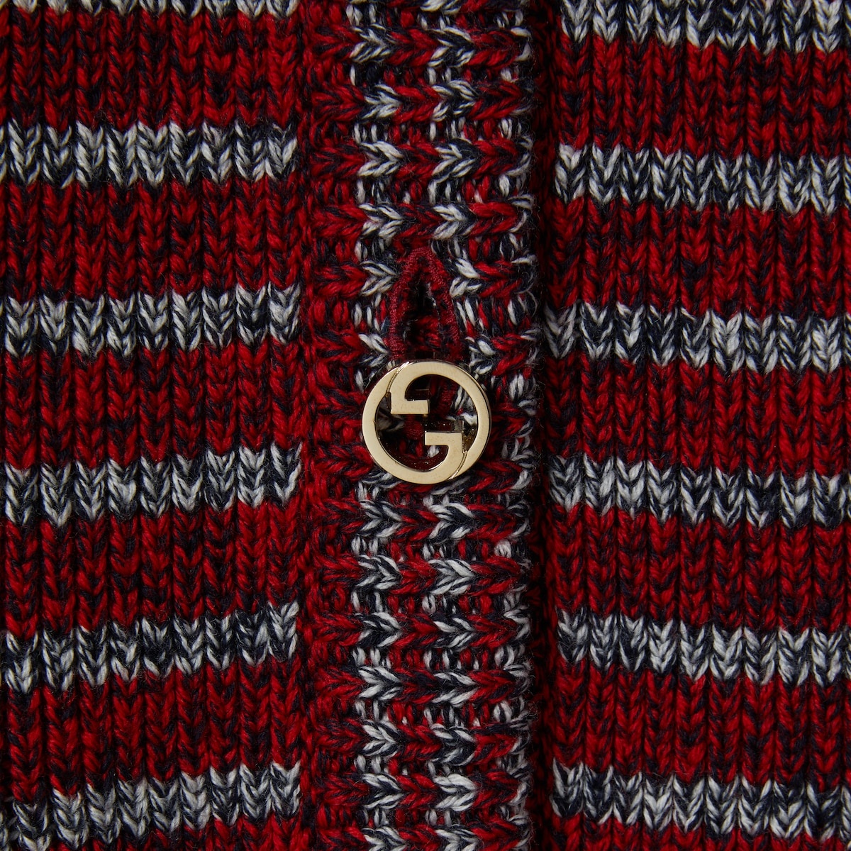 Wool cotton crewneck cardigan - 7
