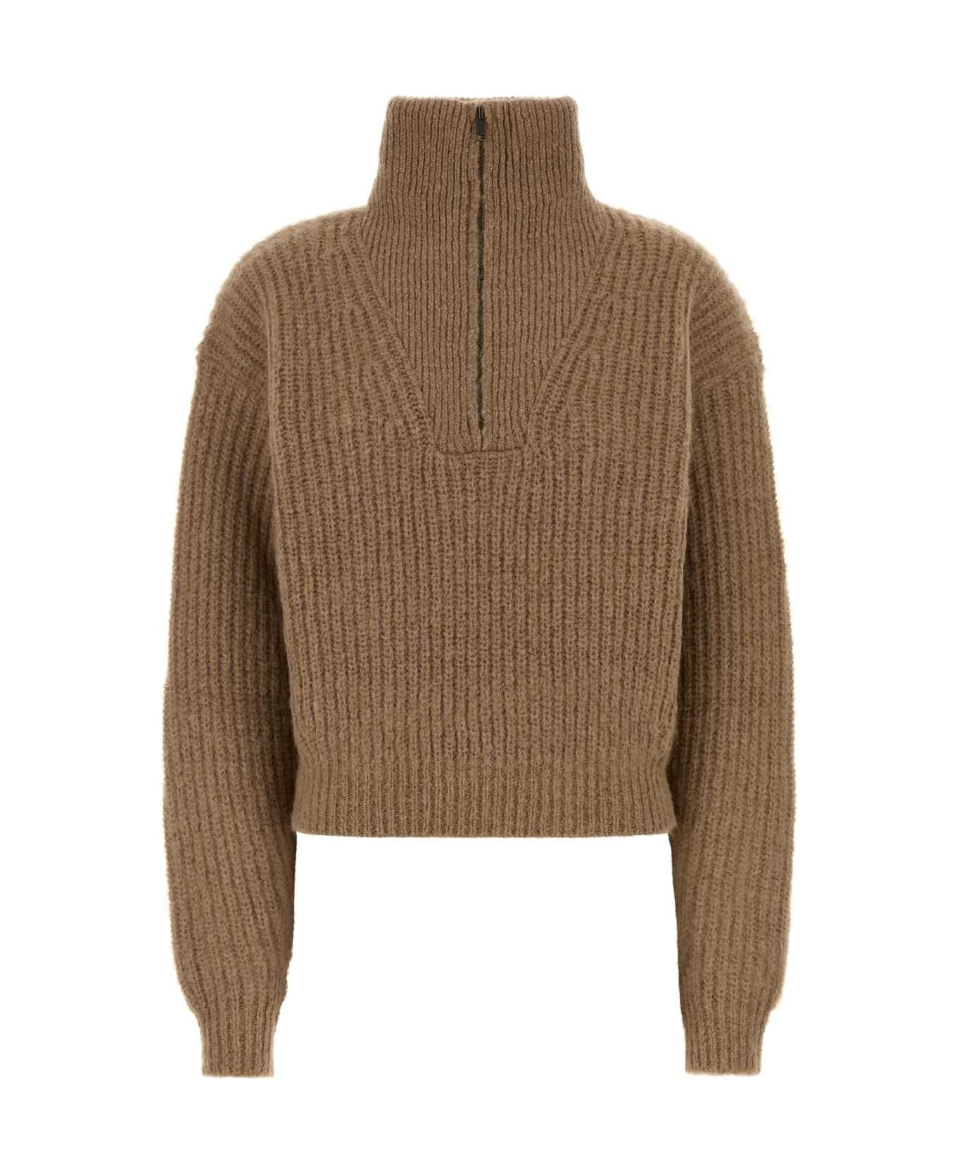 Camel Mohair Blend Danita Sweater - 1