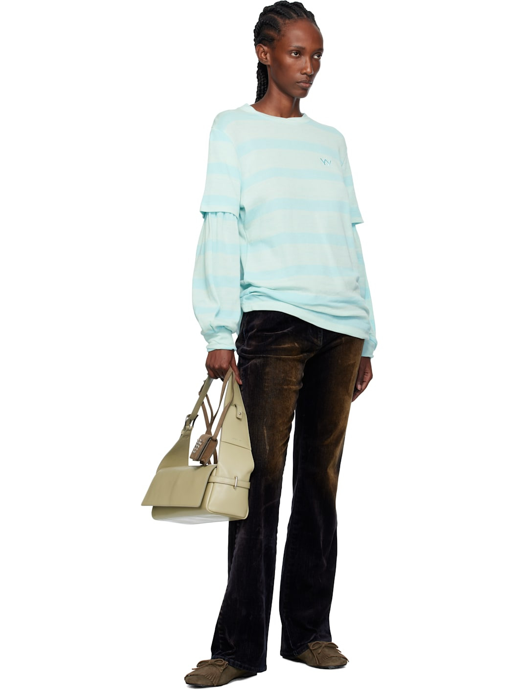 Blue Layered Stripe T-shirt - 4