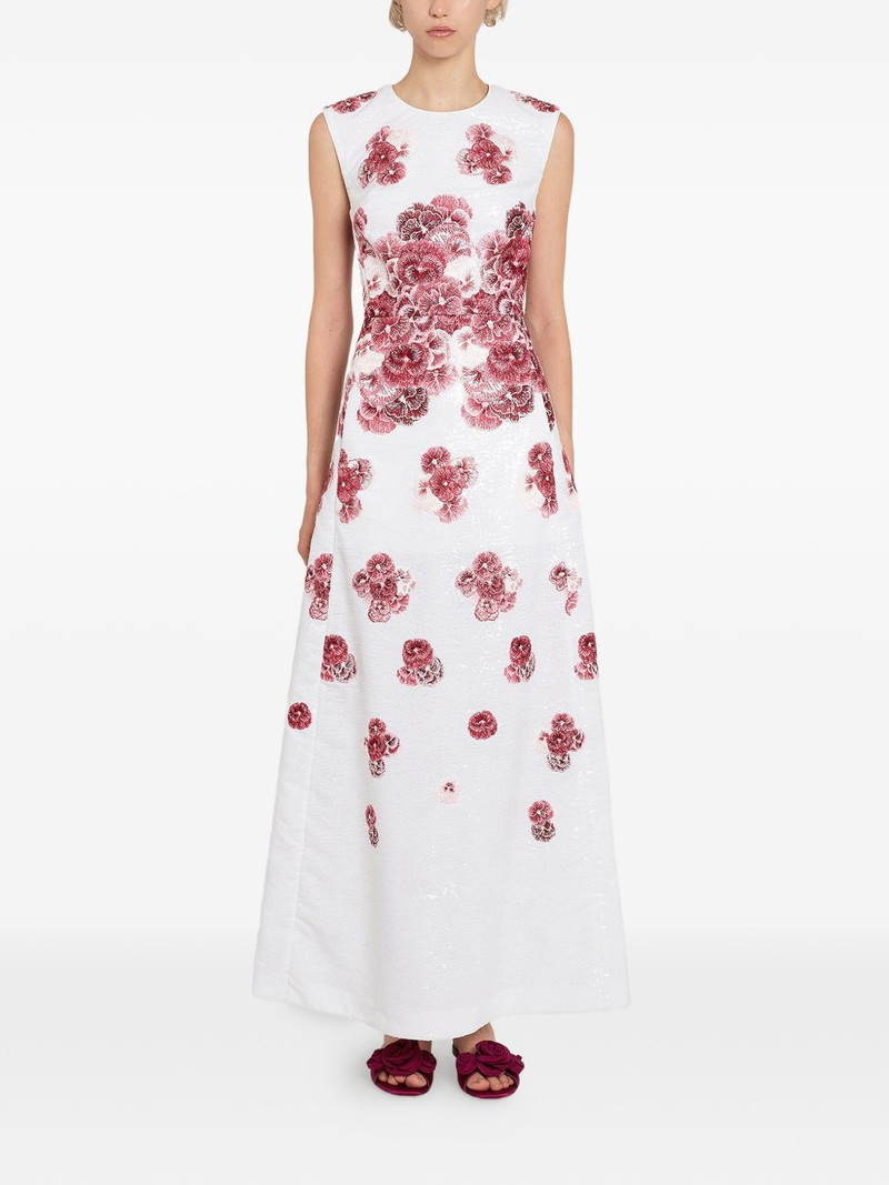 GIAMBATTISTA VALLI floral sequin-embellished midi dress outlook