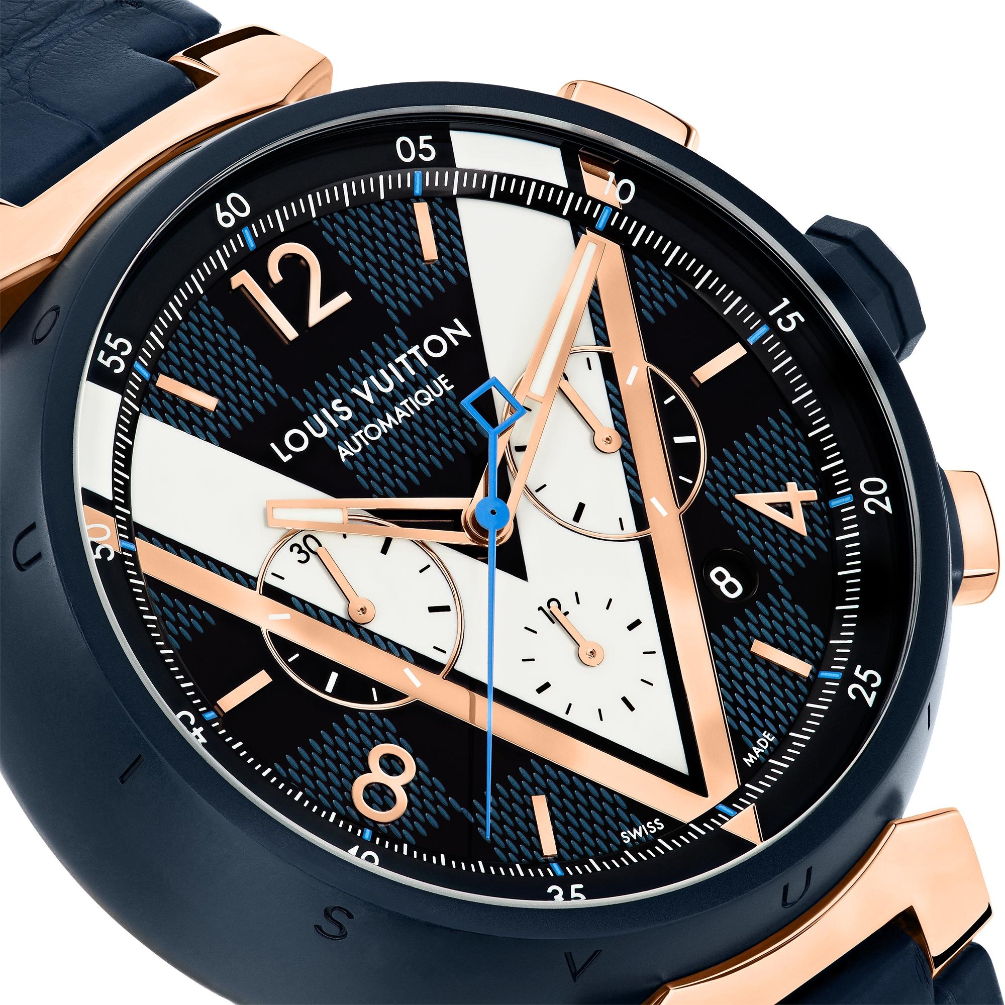 Tambour Damier Cobalt Chronograph - 6