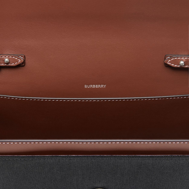 Technical Cotton and Leather Penny Bag 11