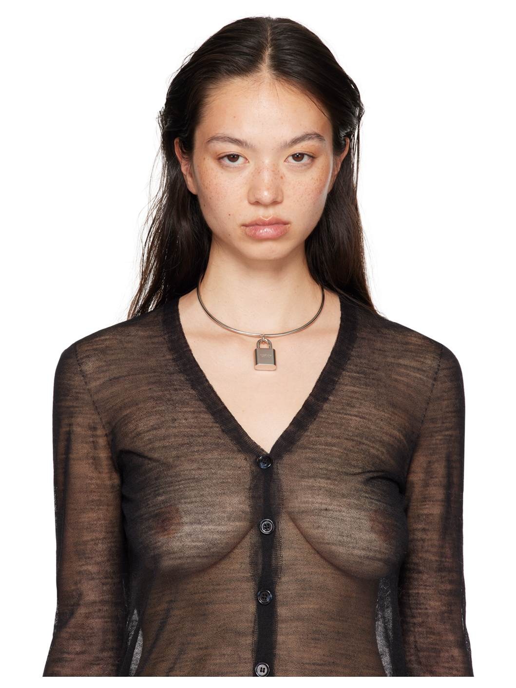 Silver Padlock Choker - 2