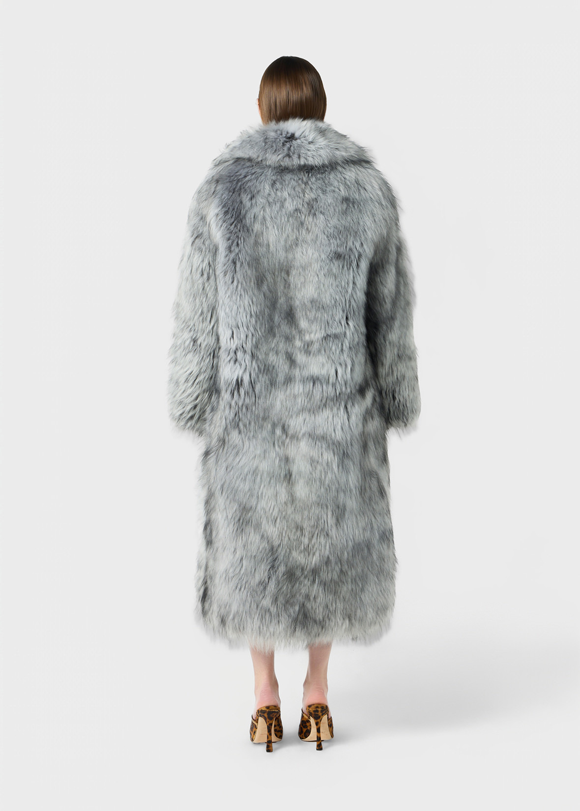 LONG FUR COAT IN CASHMERE GOAT HAIR - 4