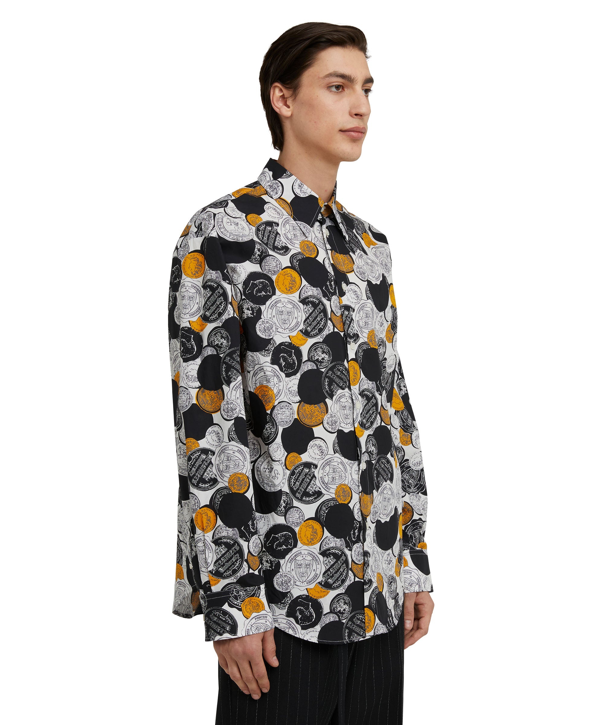 Organic cotton shirt with "all-over Token" print - 4
