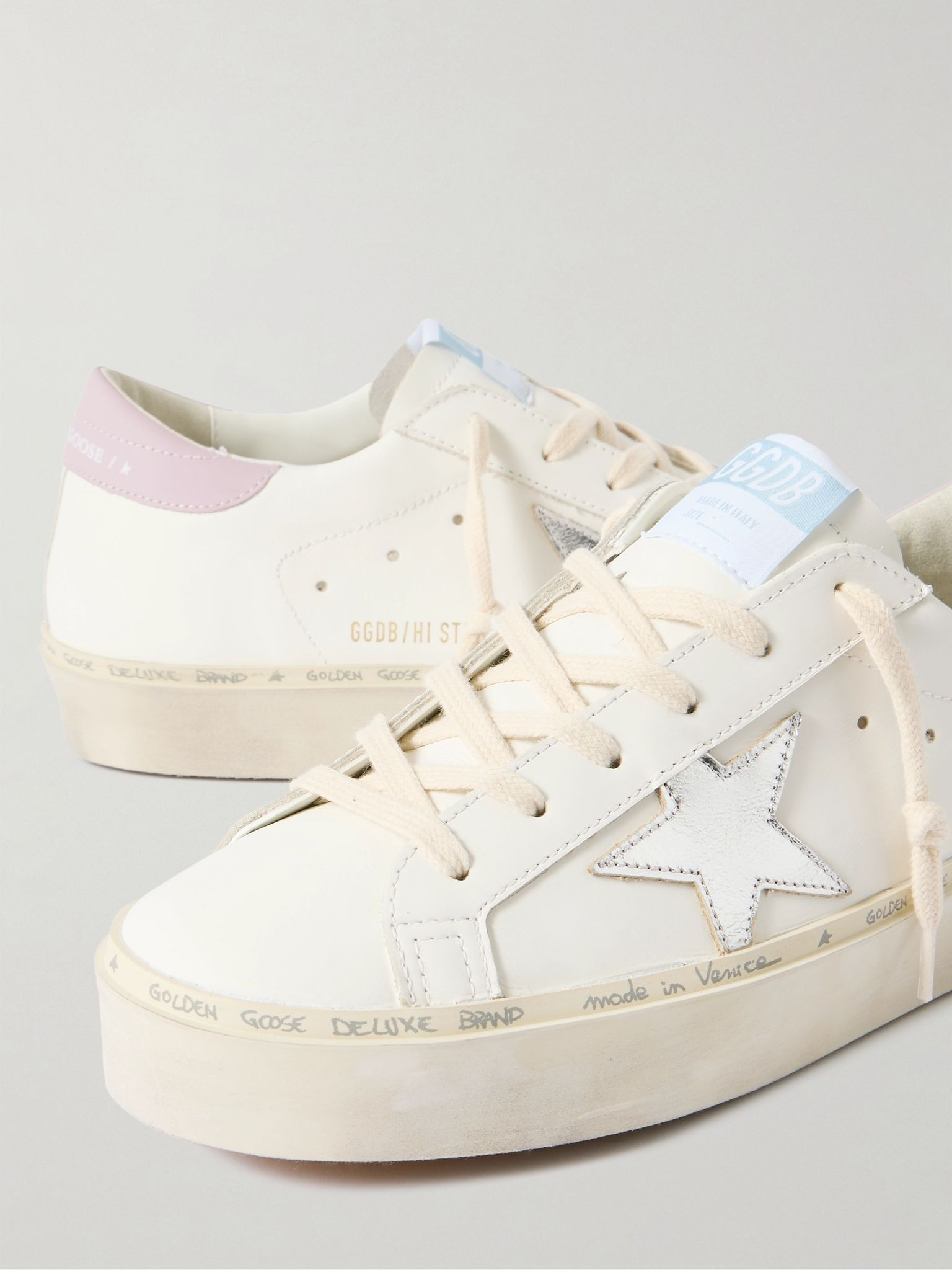 Hi Star distressed leather sneakers White - 4