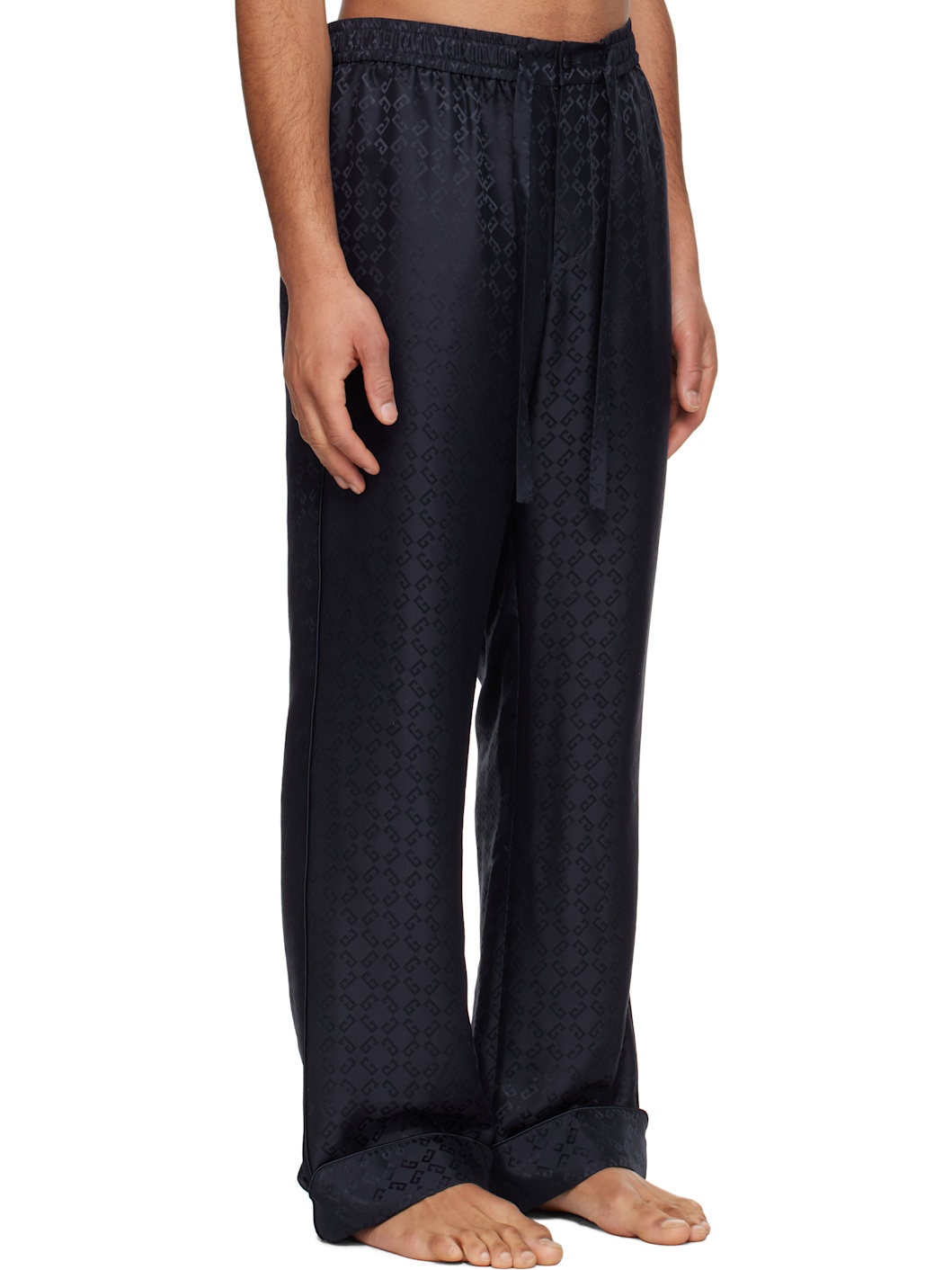 Navy Monogram 72 Jacquard Pyjama Pants - 2
