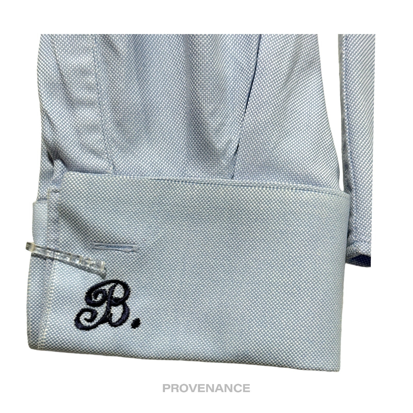 Balenciaga Monogram Woven Shirt - Powder Blue S - 4