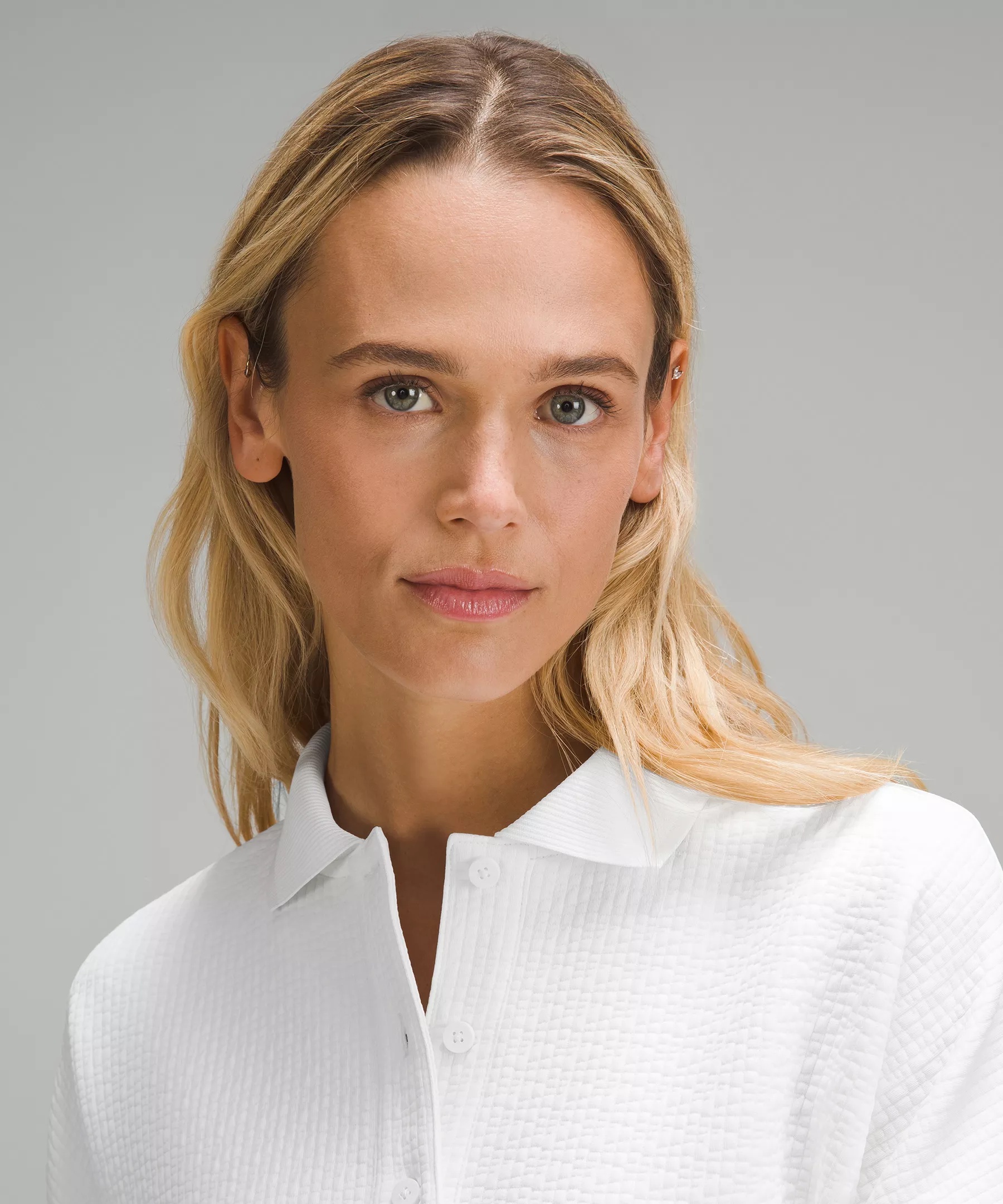 Textured Long-Sleeve Polo Shirt - 4